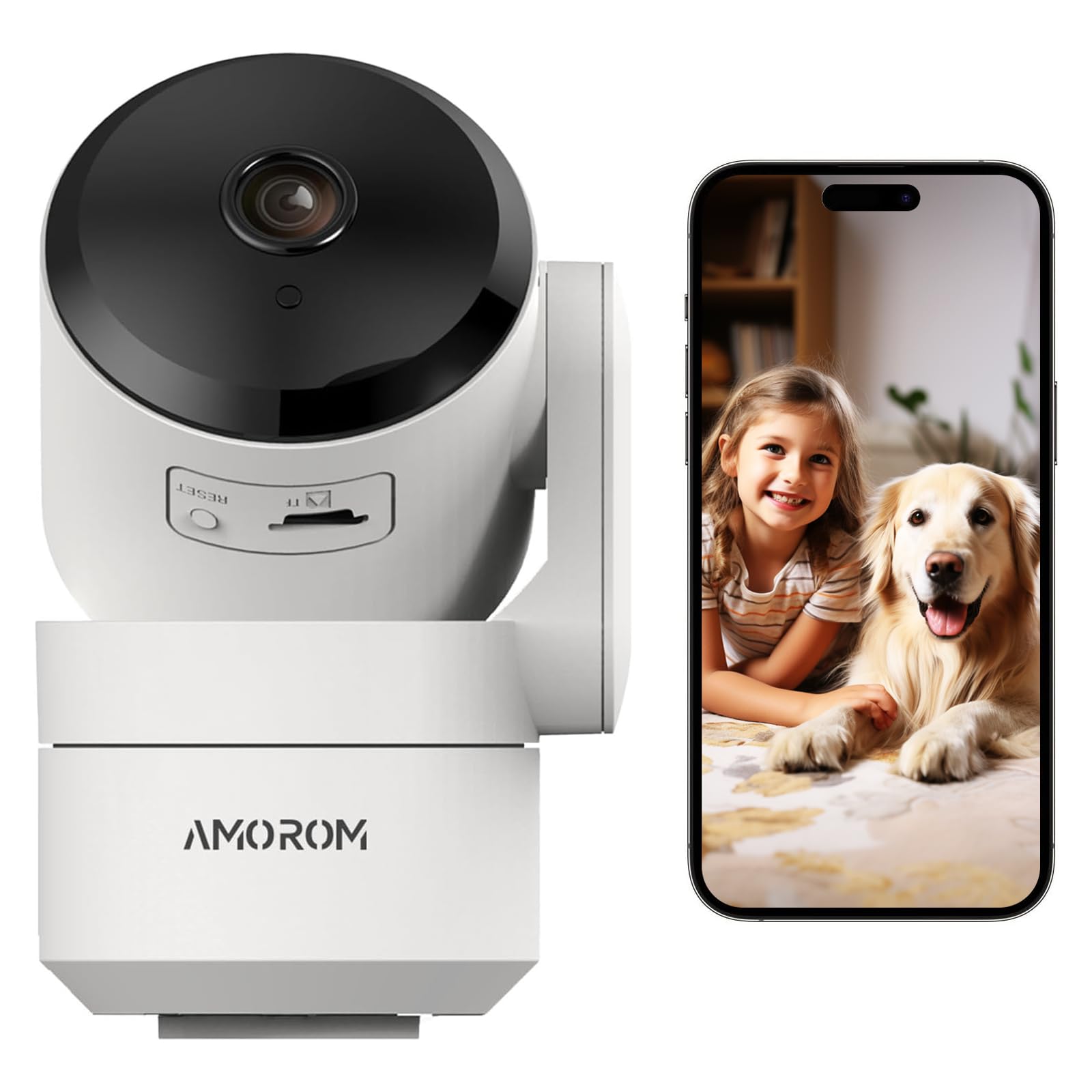 Indoor Camera For Home Security 360, 1080P Pet Cameras With Pan&Tilt, Night Vision, Motion Detection, 2 Way Audio, Security Came