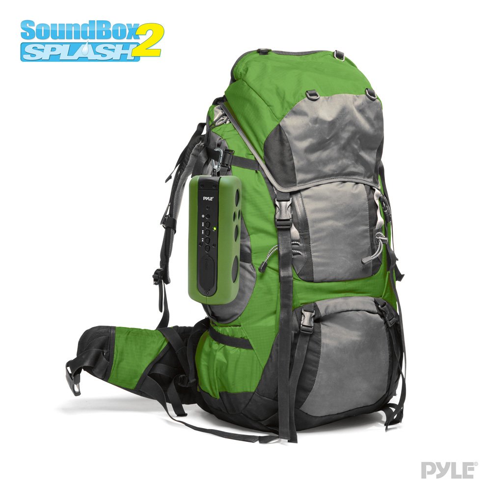 Pyle Sound Box Splash Sports Portable Speaker   Wireless Rugged Waterproof Bluetooth Compatible Audio Stereo With Aux In Jack, R