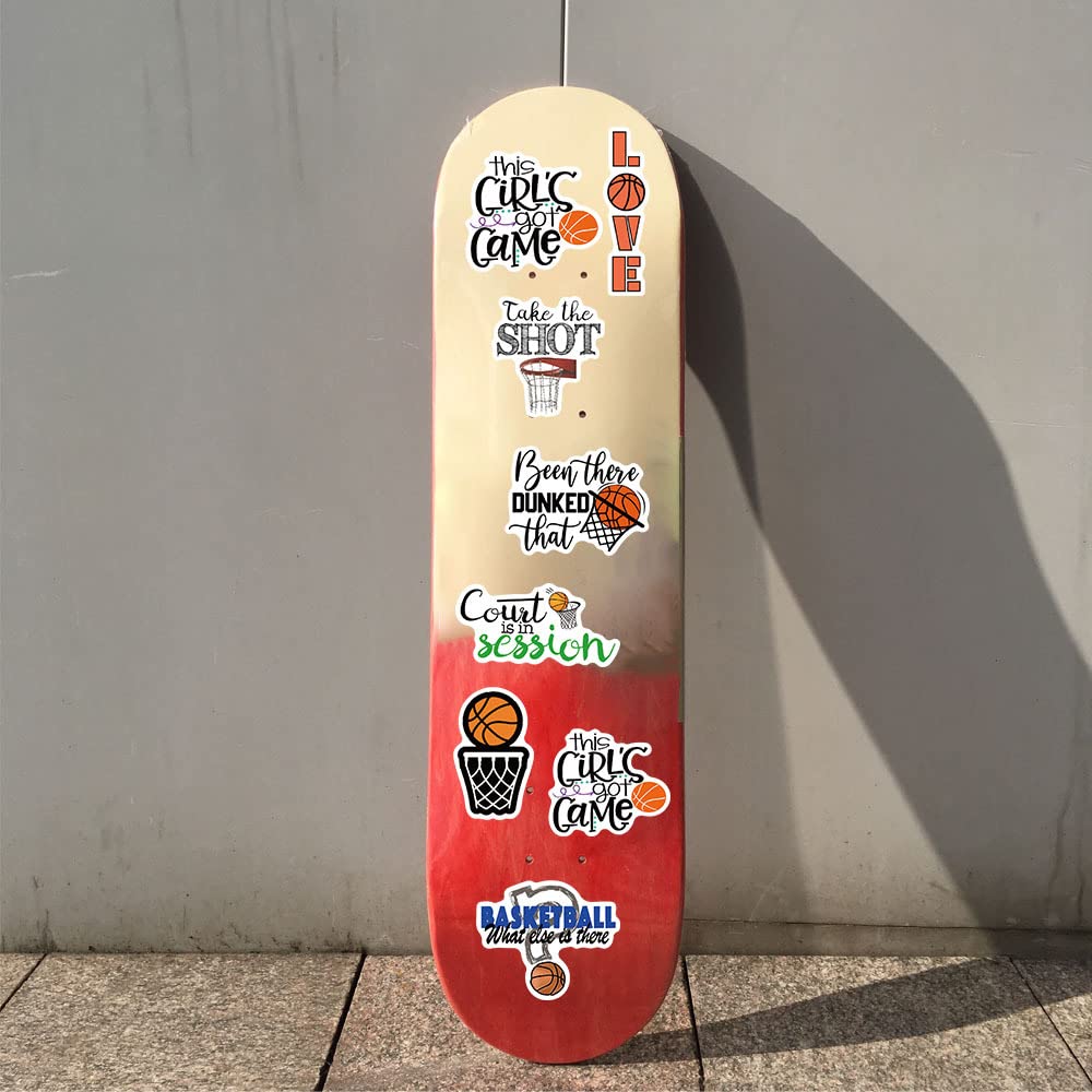 50Pcs Basketball Stickers   Perfect Basketball Fan Gifts For Boys And Girls, Use Them On Water Bottles, Anywhere You Need Basket