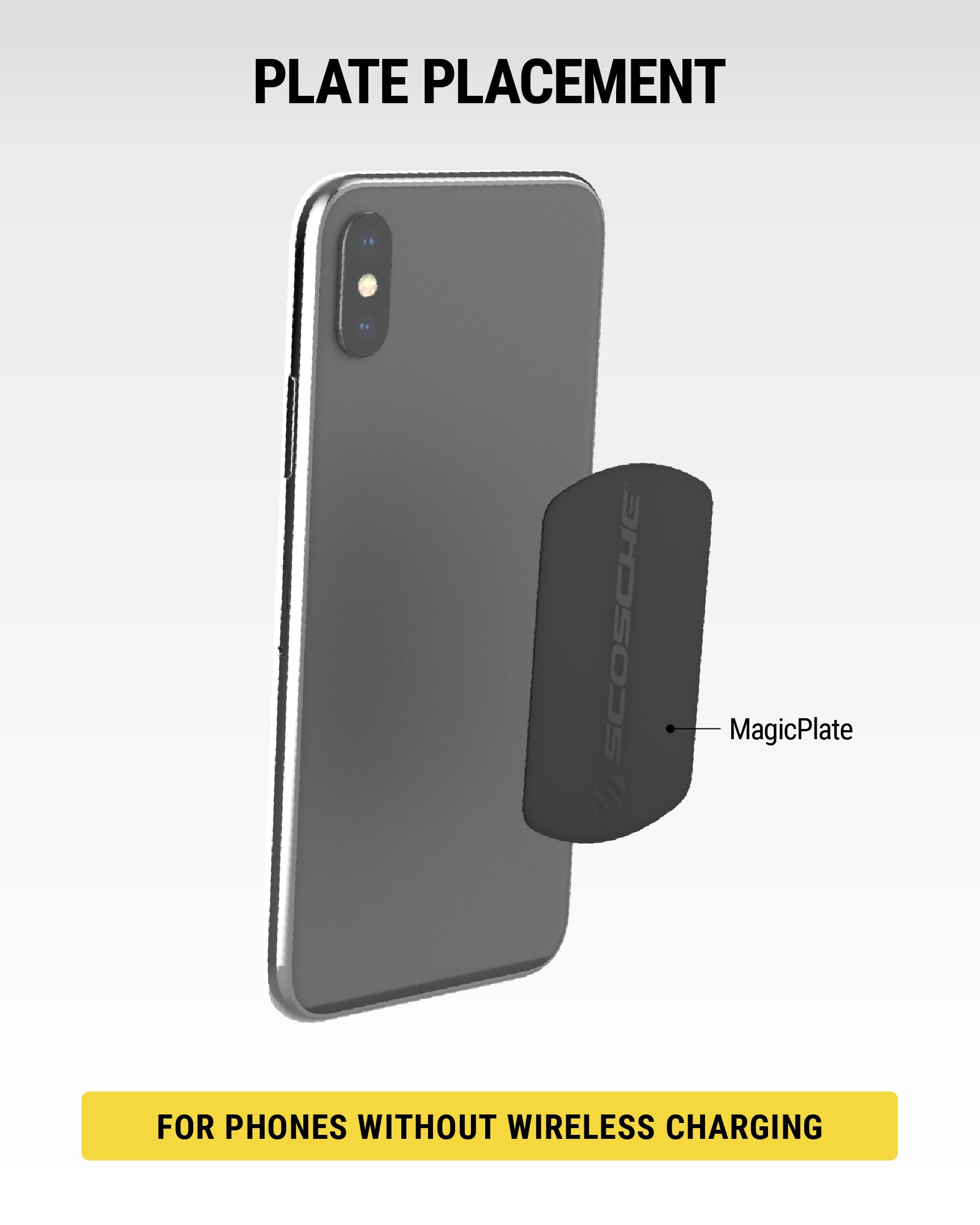 Scosche Magrki Magicmount Phone Replacement Plate Kit   For Magnetic Car Phone Mount Holder With Extra Strength Hold, Universal