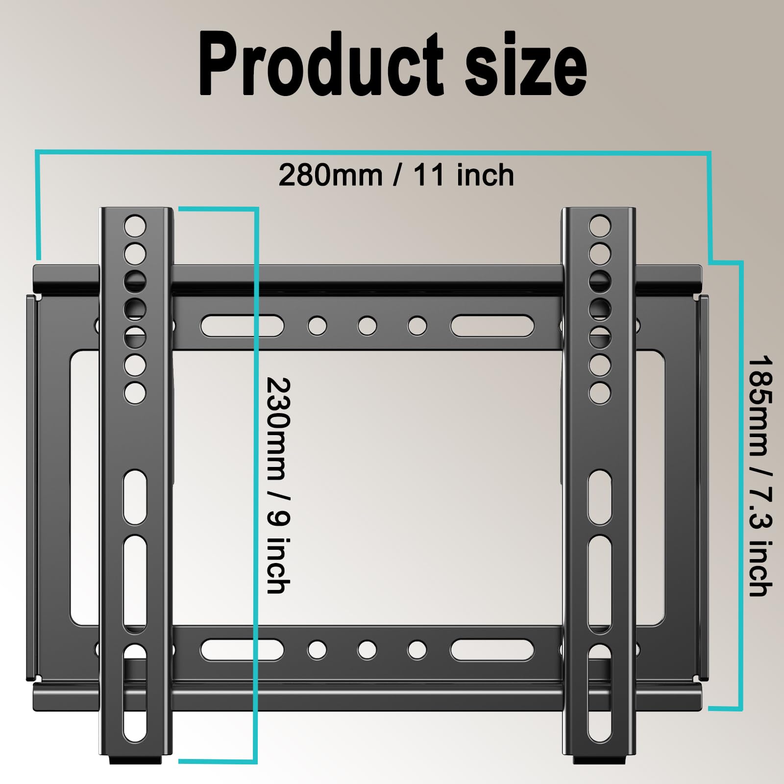 Asmxqy Fixed Tv Wall Mount Bracket For 14 42 Inch Flat Screen Tvs & Monitors, Universal Tv Monitor Mount,Low Profile Tv Mount Br