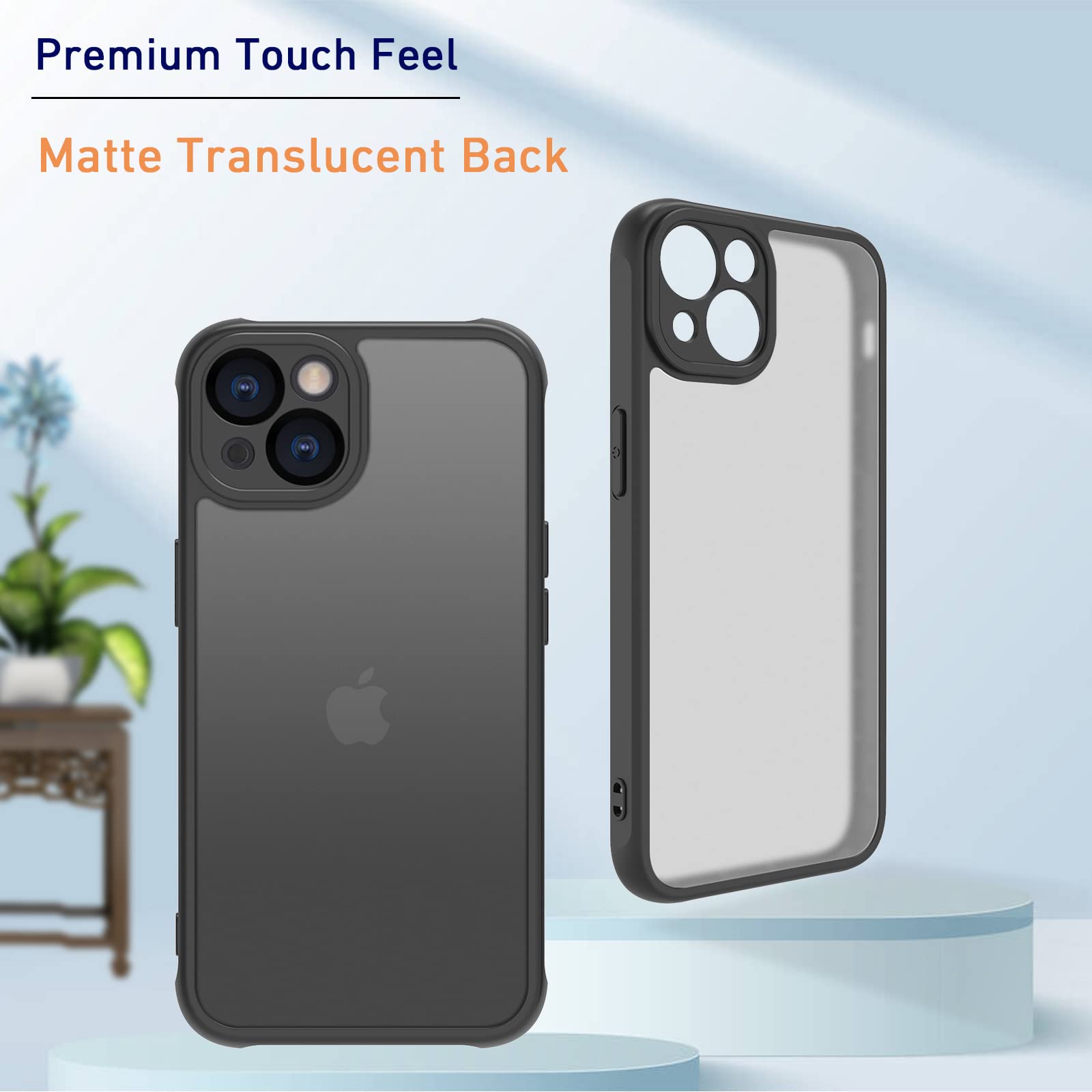 Pinlisheng Matte Case For Iphone 14 Case,Shockproof Protective Hard Back Slim Case For Iphone Case 6.1 Inch,Frosted Translucent