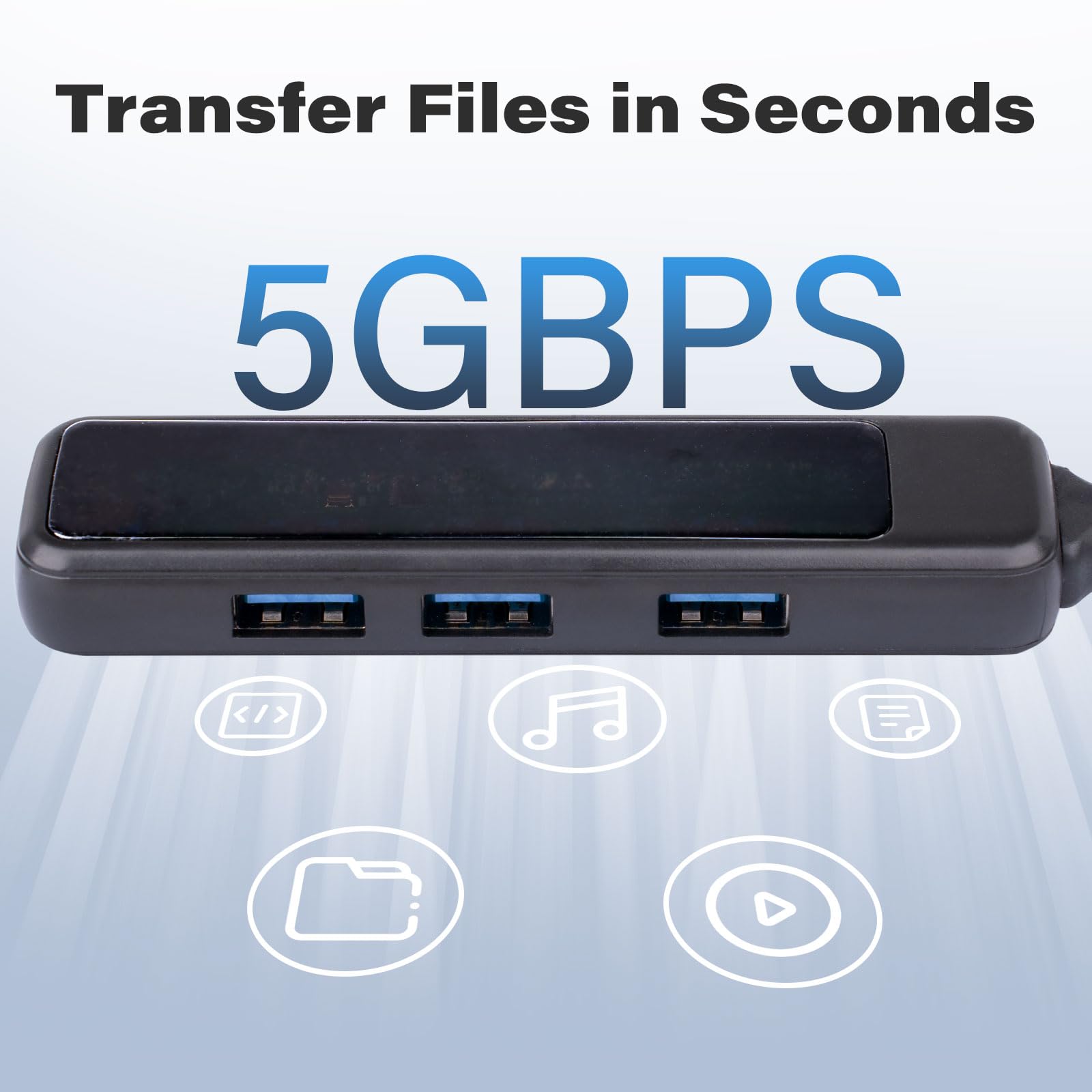 Xuangui Usb C To Usb Hub 4 Ports, Ultra Slim Portable Usb C Splitter With Usb 3.0 & 3 Usb 2.0 Ports Extender For C Port Laptop,