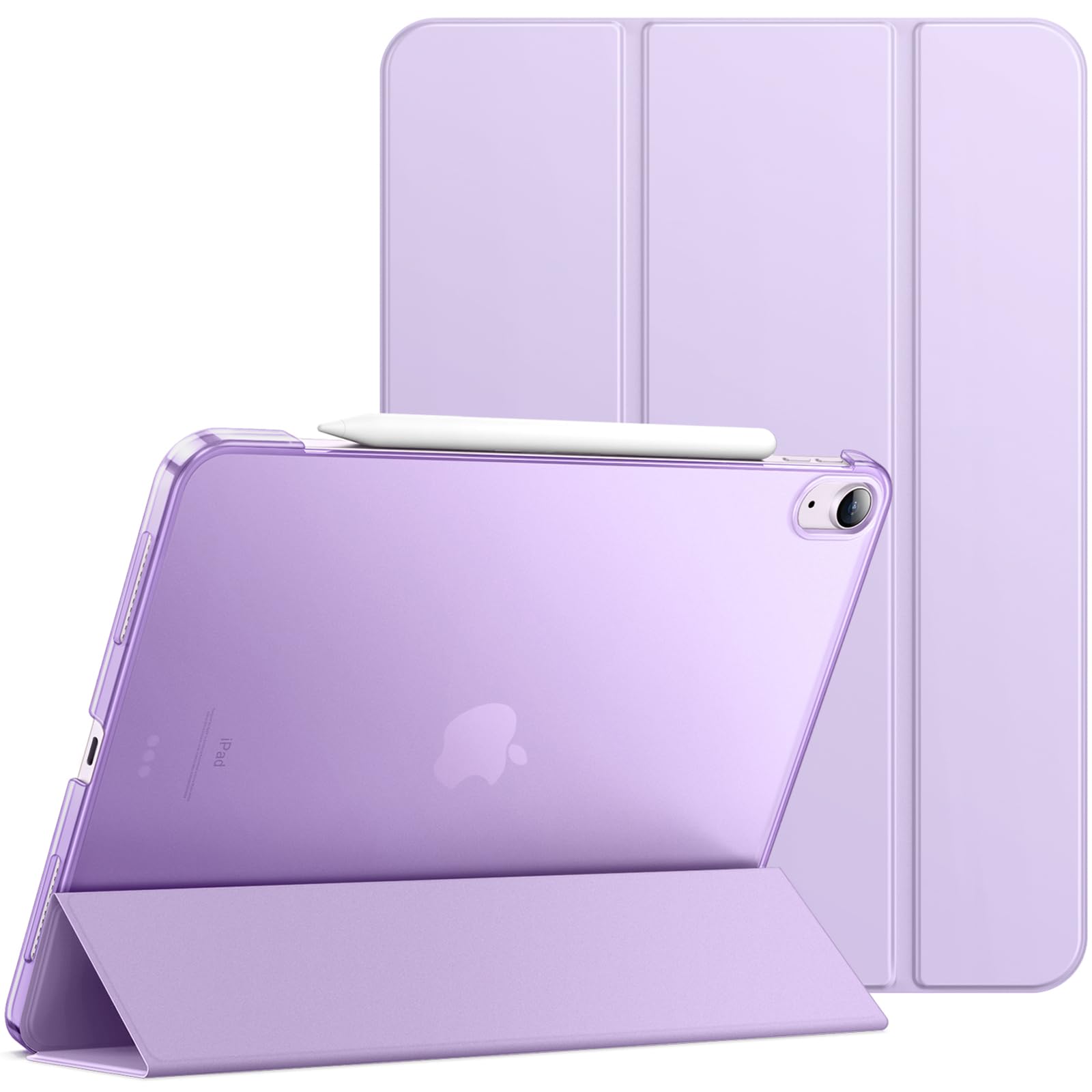 JETech Case for iPad Air 13-Inch M2 (2024), Slim Stand Hard Back Shell Smart Cover with Auto Wake/Sleep (Purple)
