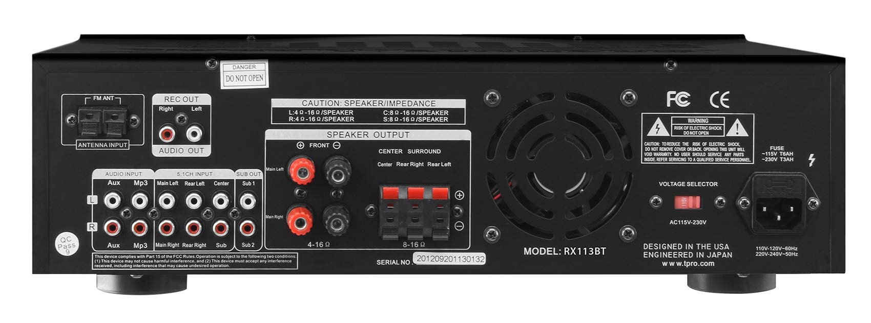 Technical Pro Rx505bt Technical Pro RX113BT 1500W 5.1 Ch Home Receiver Amp Black – Electroeshop