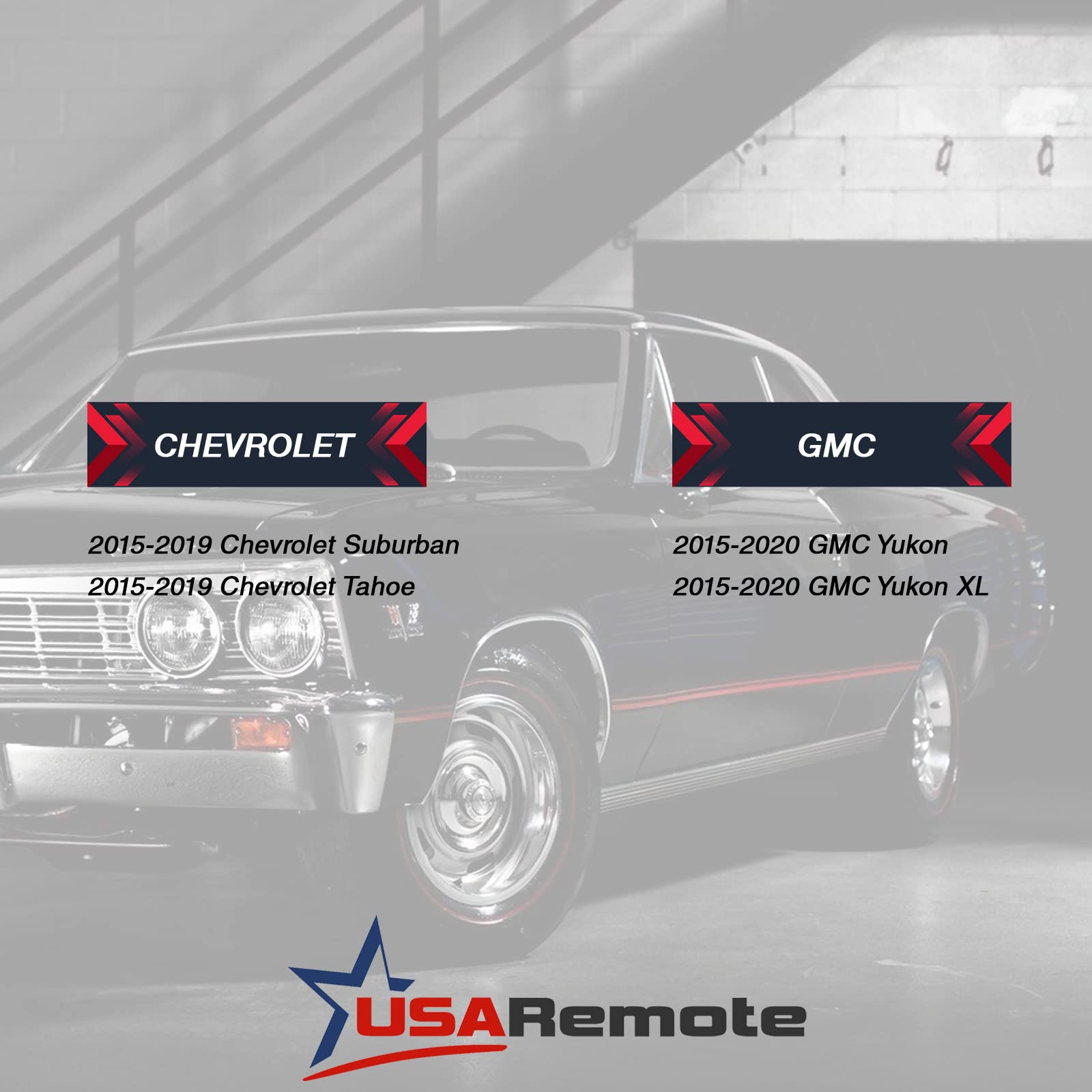 Smart Key Fob Keyless Entry Remote Fits 2015-2020 Chevy Suburban/Tahoe/Gmc Yukon + Yukon Xl (Hyq1Aa, 13580802)