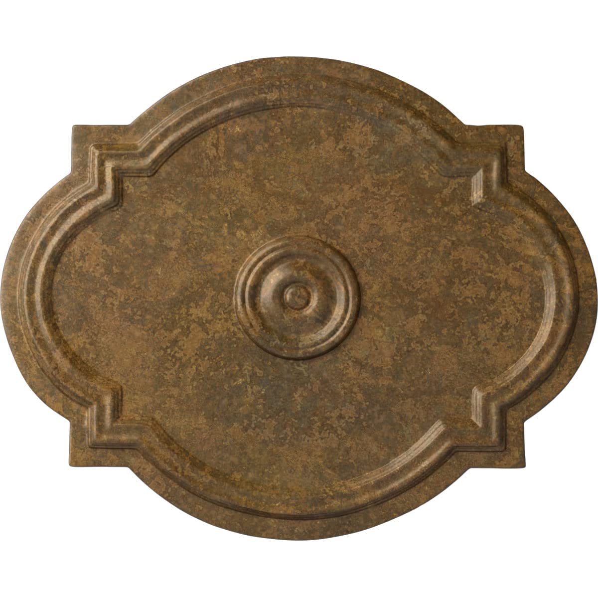 Ekena Millwork Cm21Warzs Waltz Ceiling Medallion, 21 1/4''W X 17 3/8''H X 1''P, Hand Painted Rubbed Bronze