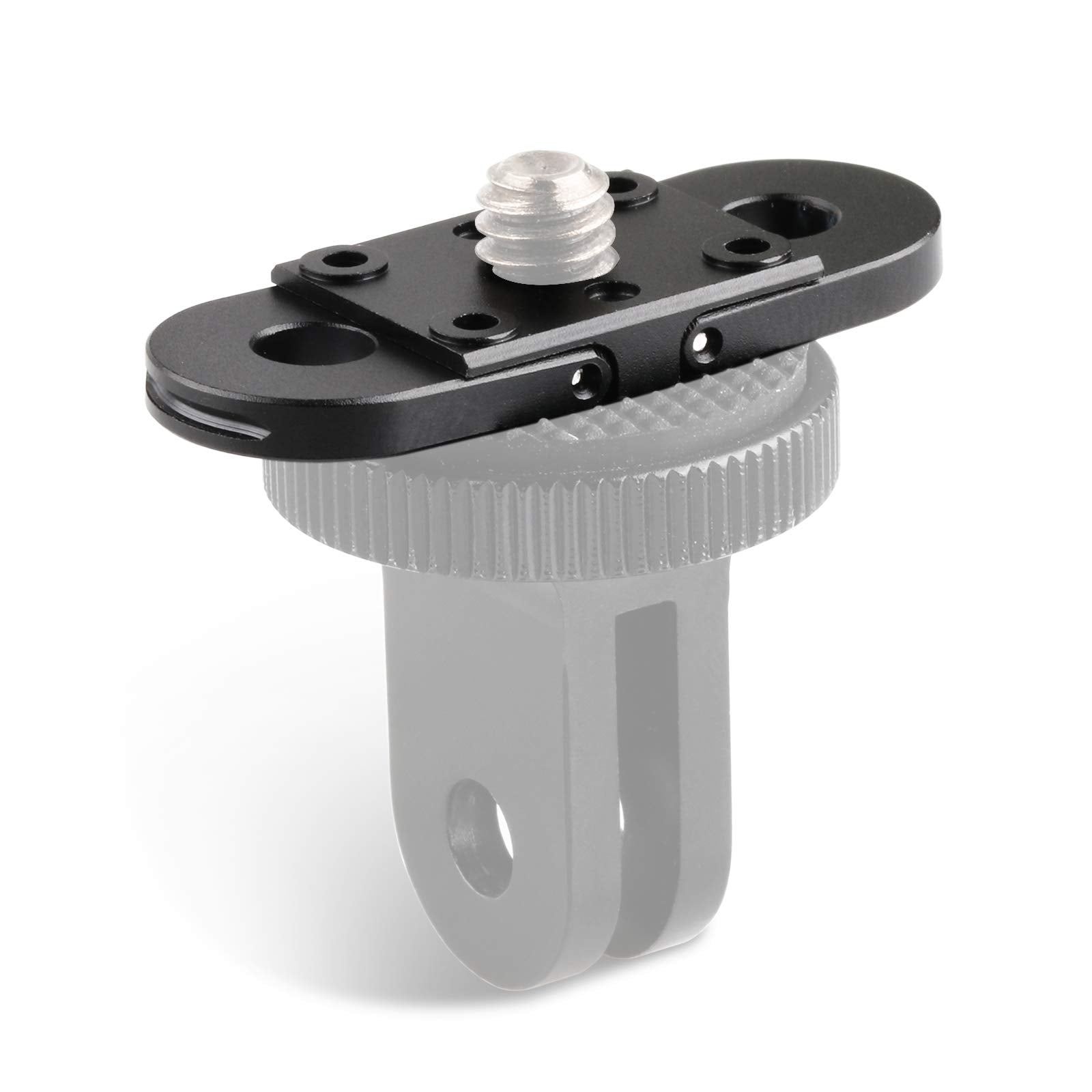 Hsu Replacement Folding Fingers Compatible With Gopro Hero 12/11/10/9/8 Black Max, Replacement Adapter Mount With 1/4 Tripod Connector Port For Housing Handle Monopod Mount