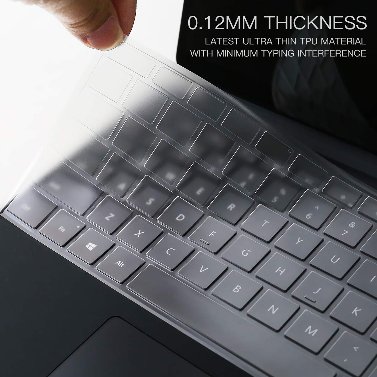 Casebuy Ultra Thin Tpu Keyboard Cover For 2024 Microsoft Surface Pro 10 13'' & 2022 2021 Surface Pro 9 8 13 Inch I5 I7 Touchscre