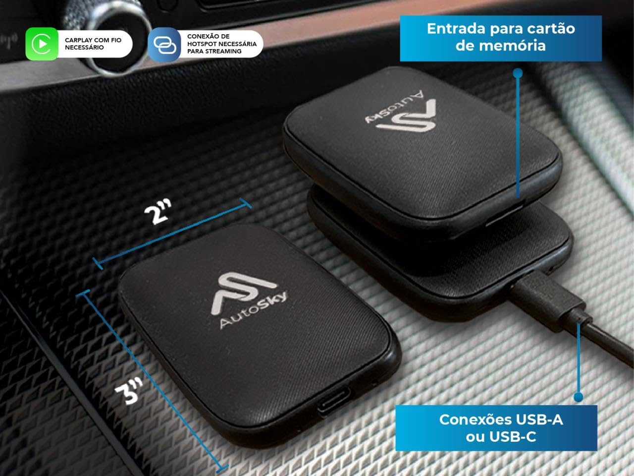 Autosky Wireless Carplay And Android Auto Ai Box Lite For Factory Wired Carplay Cars   Supports Netflix And Youtube   Go Wireles