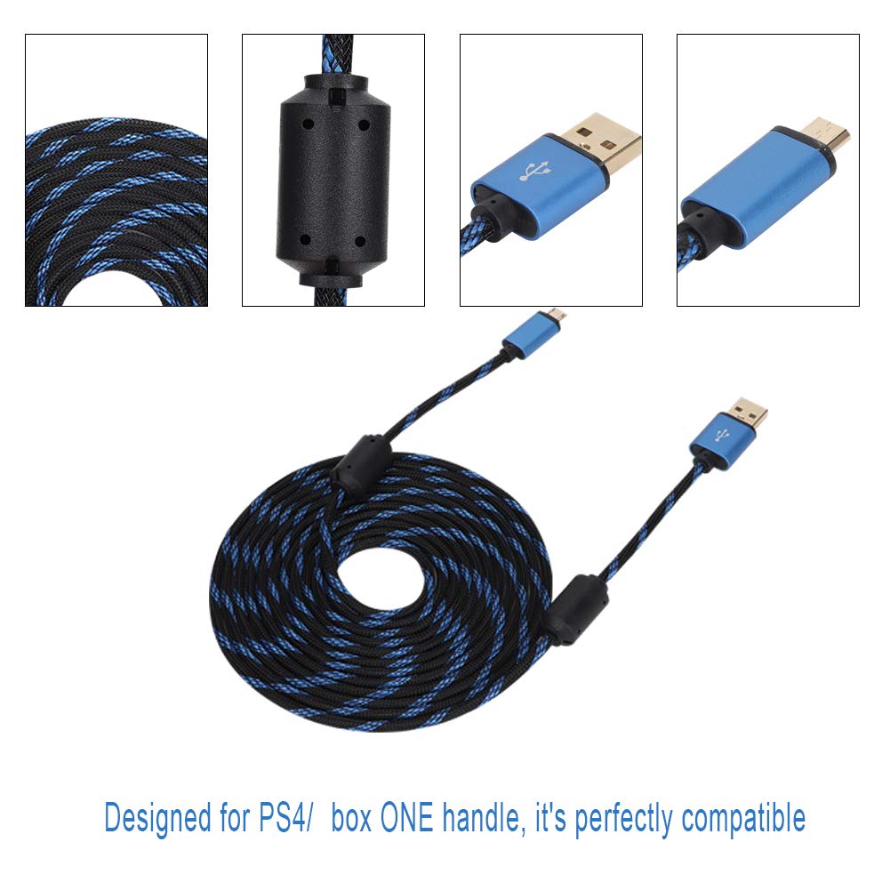 Serounder Heavy Duty Usb Charging Cable For Sony For Ps4 Controller,Etc, Gamepad Charger Cord For Playstation 4
