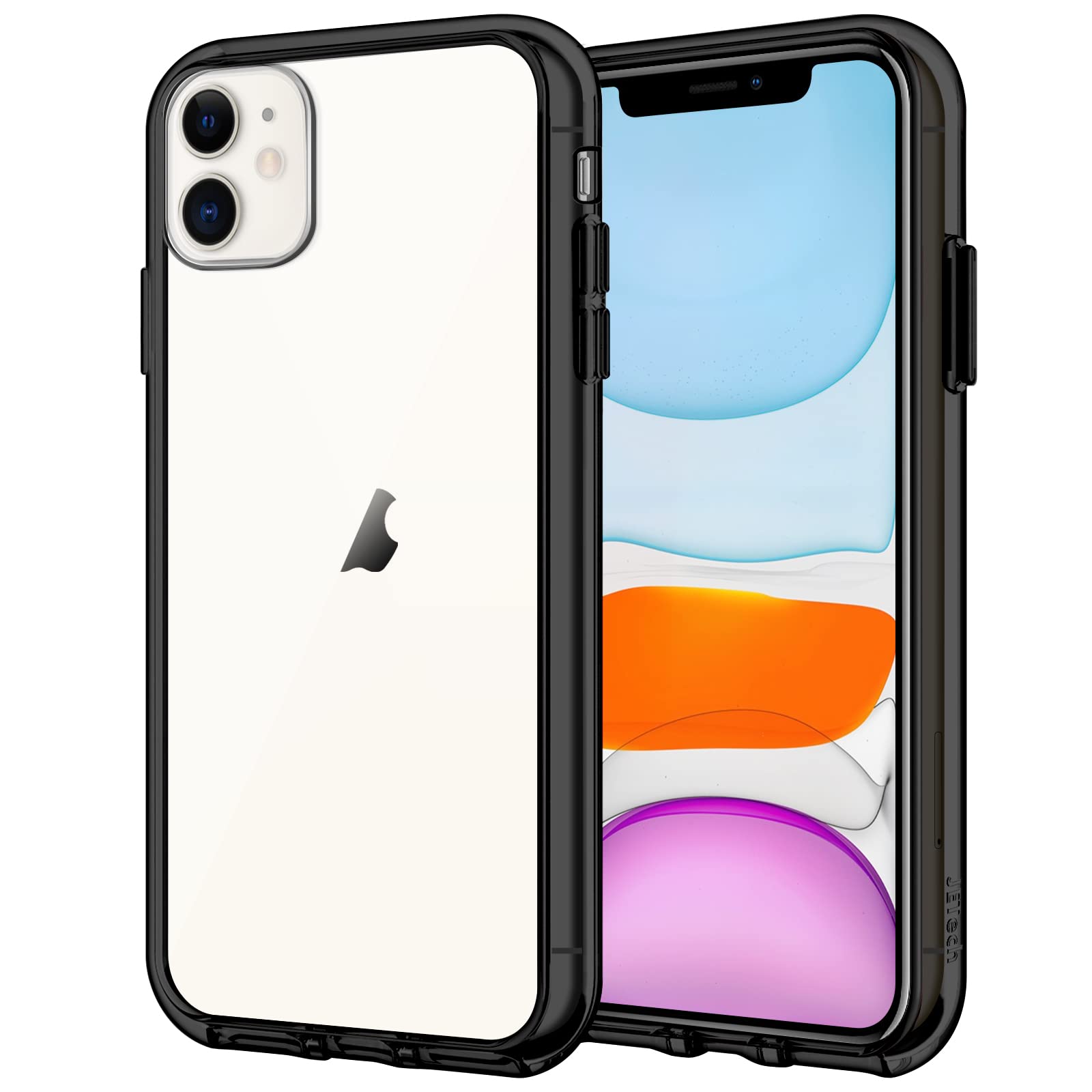 Jetech Case For Iphone 11 (2019) 61 Inch, Shockproof Bumper Cover, Anti Scratch Clear Back (Black)