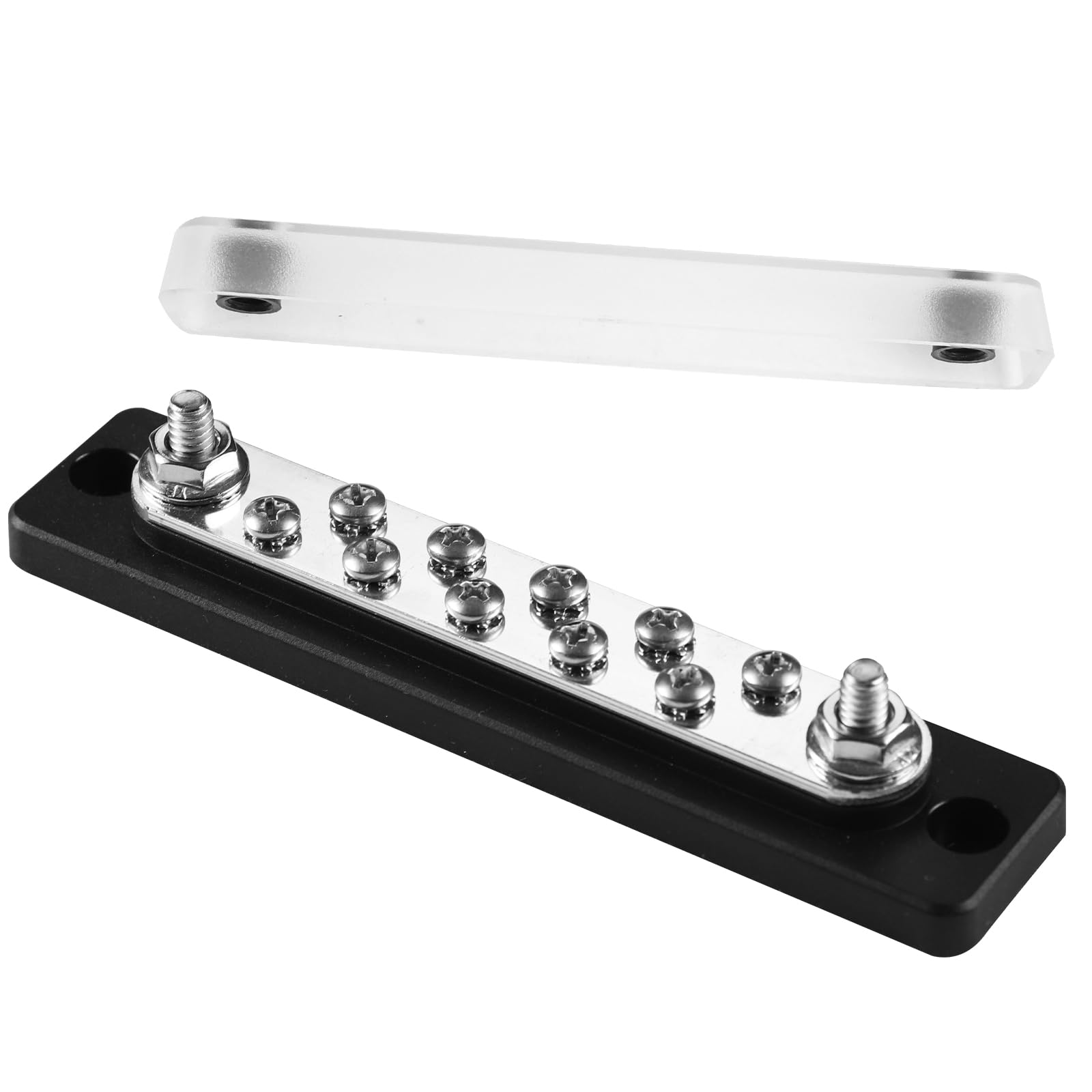 Gloso Common Busbar M6 Studs Power Distribution Block Marine Bus Bar Battery Terminal Distribution Block 10P 10X1