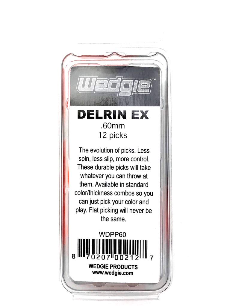 Wedgie Wdpp60 0.60Mm Wedgie Delrin Pick, 12 Pack, Orange