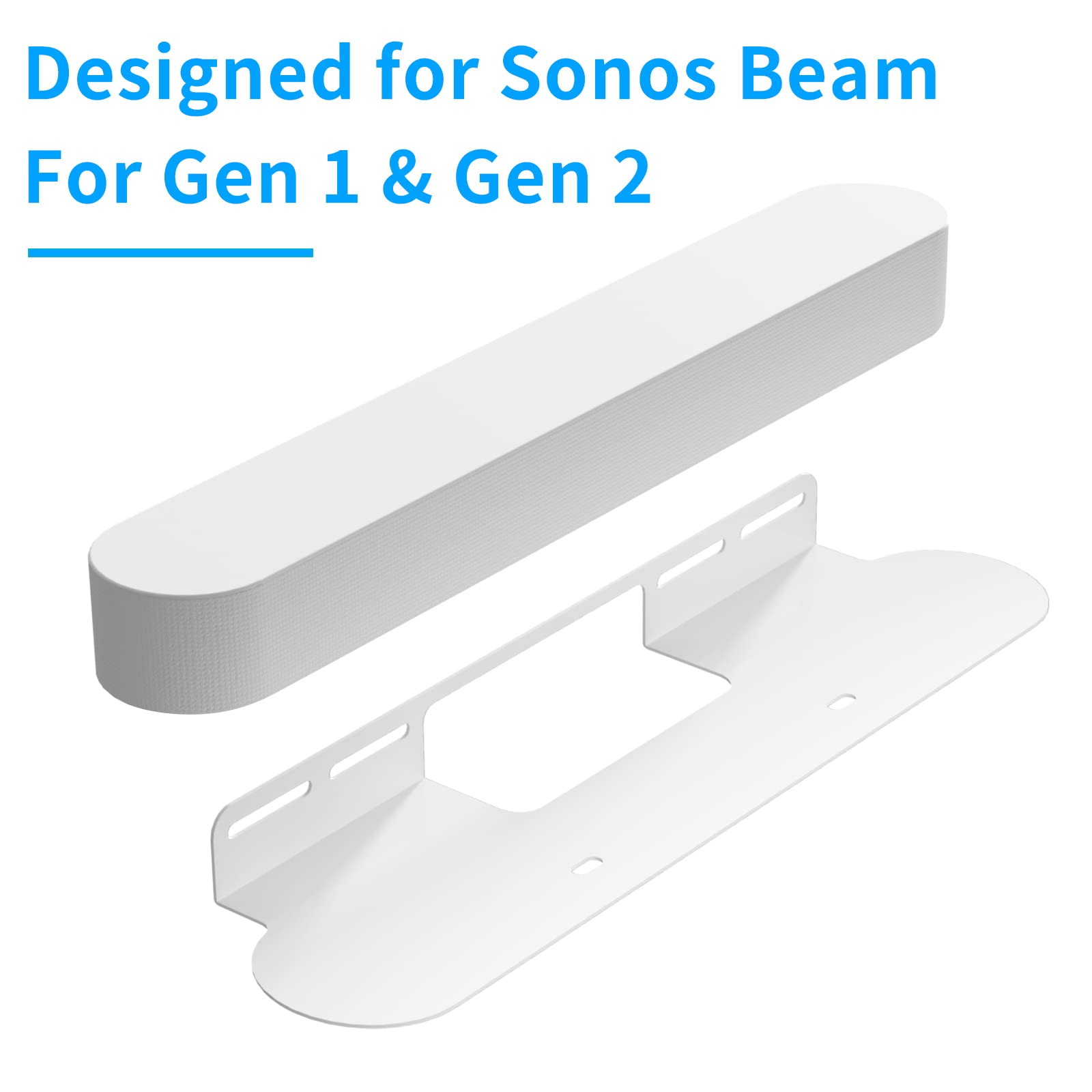 Soundbar Mount For Sonos Beam Wall Mount Bracket Compatible With Sonos Beam Sound Bar Mounts Mounting Bracket, White