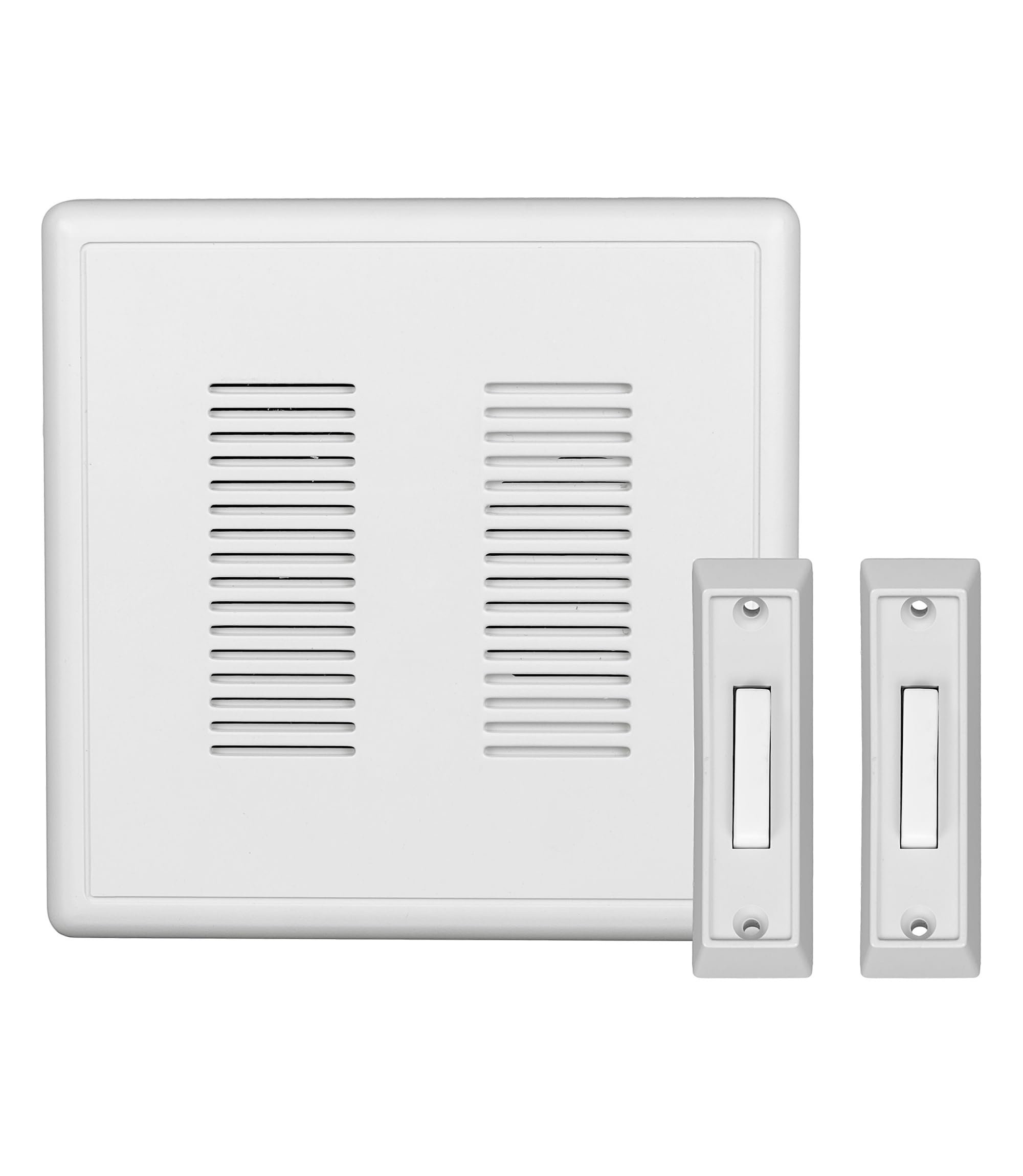 PrimeChime Plus 2 Electric Doorbell Kit - Doorbells for Home - Includes Selectable Ring Chimes - Basic Button, White - NICOR Lig