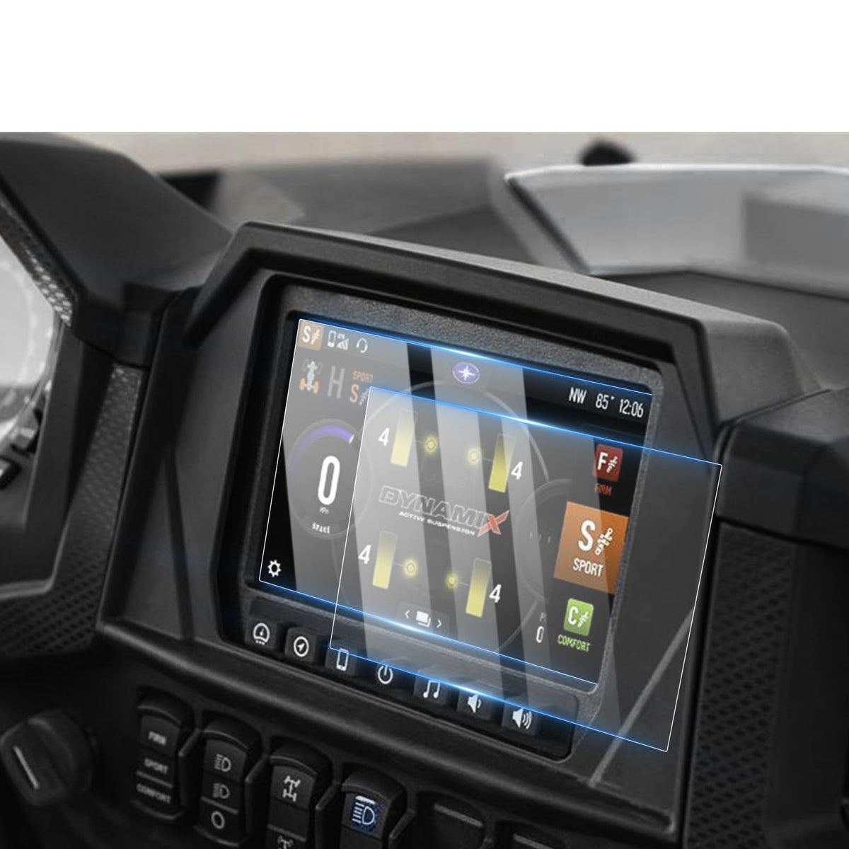 Karltys 2 Pack Screen Protector For 2019-2025 Polaris Rzr Pro Xp/R Turbo Sportsman Ranger General Xpedition Ride Command Snowmobile 7S Accessories 7-Inch Touchscreen Tempered Glass Hd Anti Glare