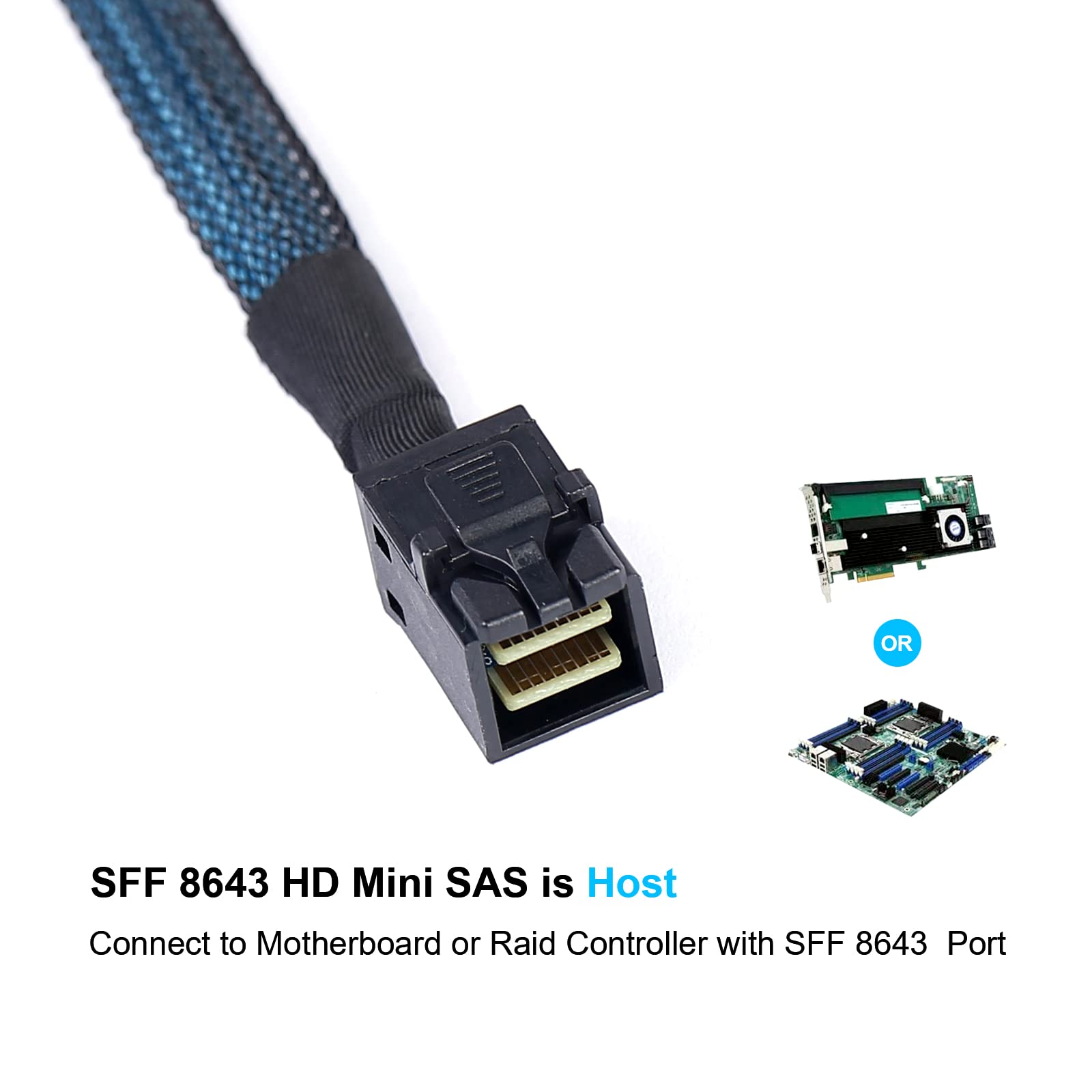 Adcaudx Mini Sas To Sata Cable:1M Sff 8643 To Sata Mini Sas Breakout Cable Sff8643 To Sata Mini Sas Hd To Sata Sas To 4 Sata Bre