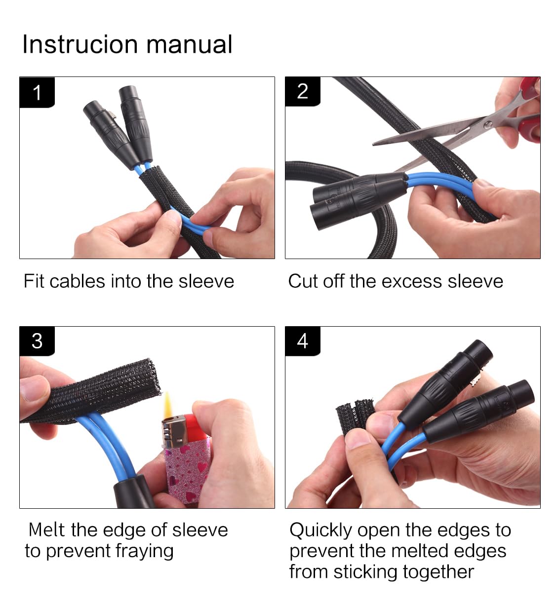 Alex Tech 10Ft   14 Inch Cord Protector Wire Loom Tubing Cable Sleeve Split Sleeving For Usb Power Audio Video   Protect Cat Fro