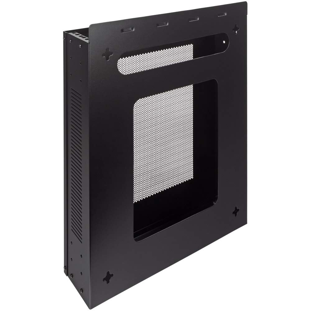 Navepoint 2U Vertical Wall Mountable Server Rack, Black