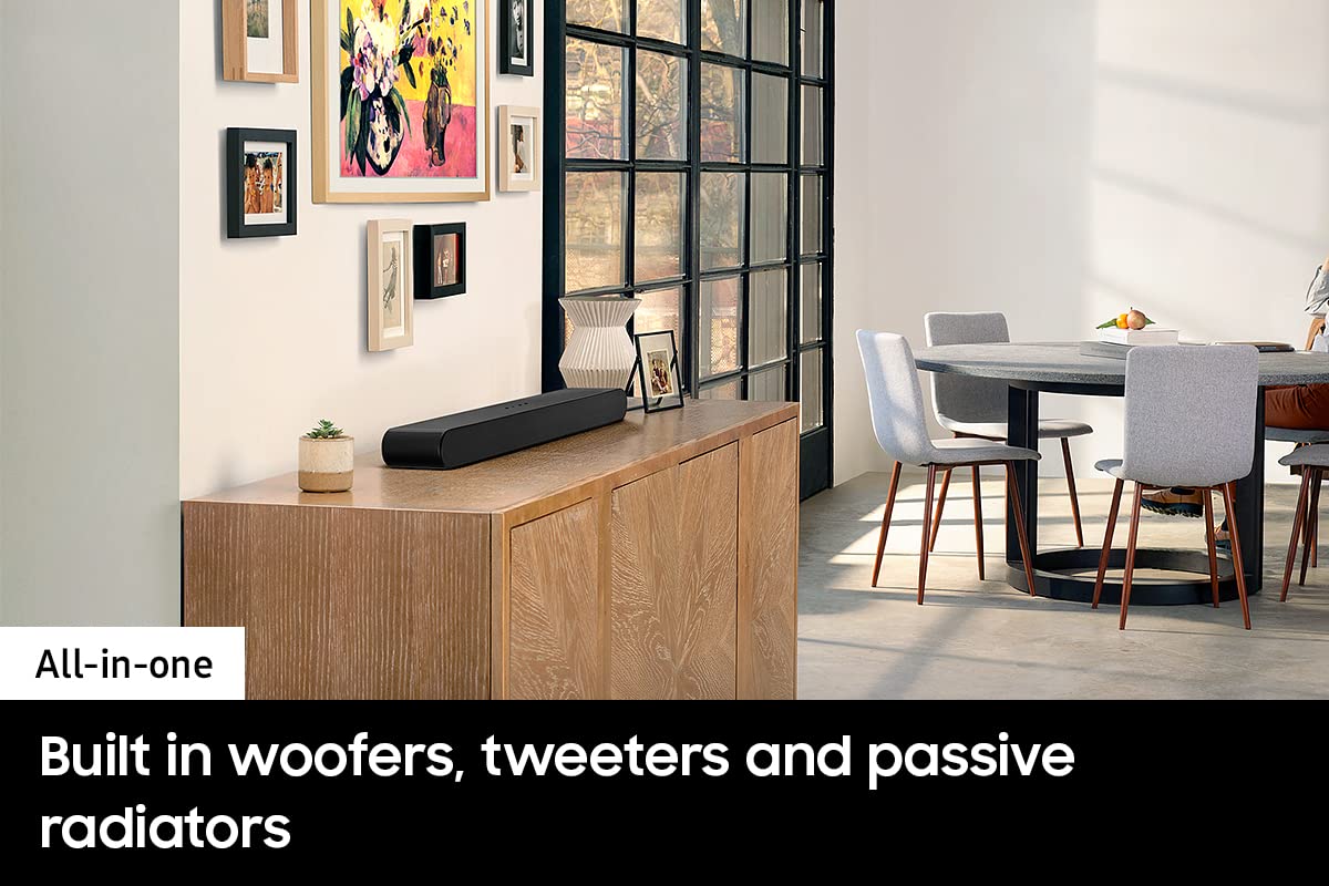 Samsung Hw-S50B/Za 3.0Ch All-In-One Soundbar W/Dolby 5.1, Dts Virtual:X, Q Symphony, Built In Center Speaker, Adaptive Sound Lit