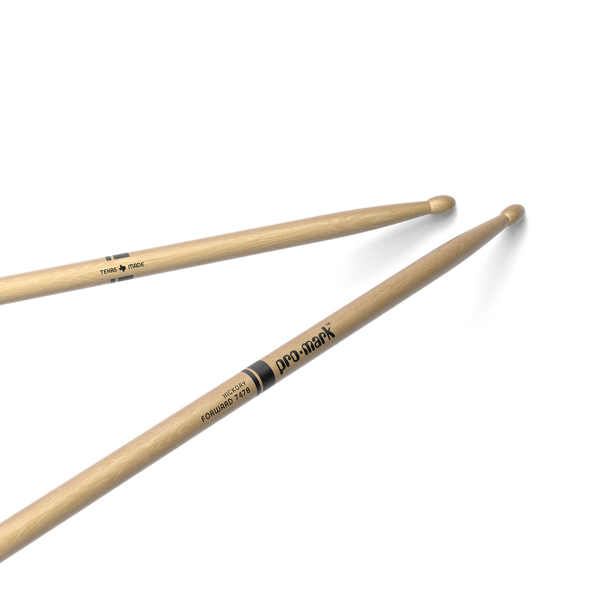 Promark Drum Sticks   Classic Forward 747B Drumsticks   Drum Sticks Set   Oval Wood Tip For Dark, Warm Tone   Hickory Drum Sticks   Consistent Weight And Pitch   1 Pair