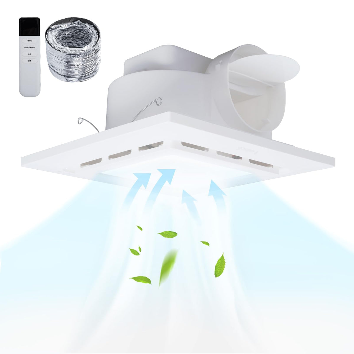 Vallisco Bathroom Exhaust Fan With Led Light 110 Cfm High Power Ventilation For Moisture Control Energy Efficient Bathroom Ceili
