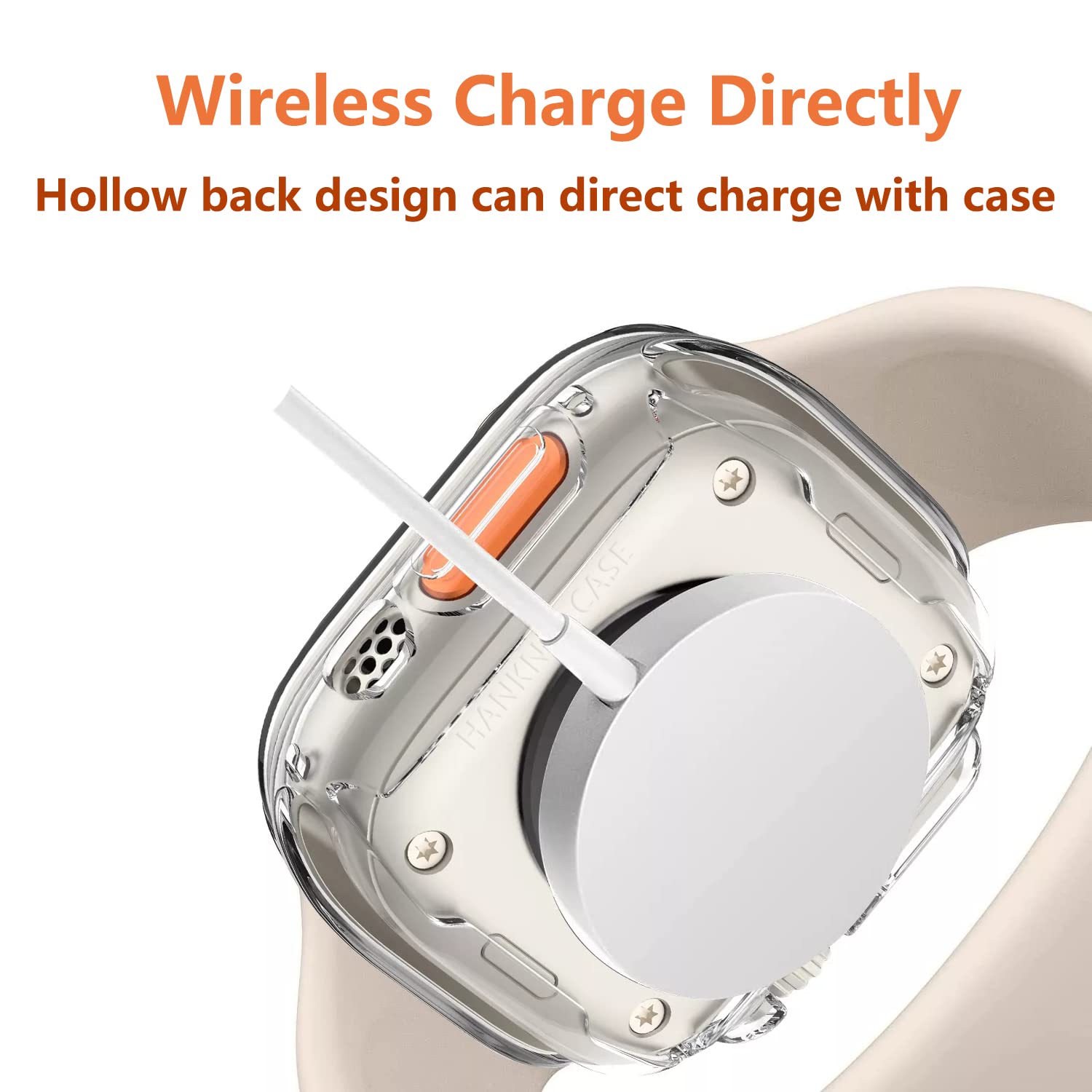 Hankn 2 Pack 49Mm Hard Case For Apple Watch Ultra 2 1 49Mm Tempered Glass Screen Protector Case, Full Coverage Pc Shockproof Iwa