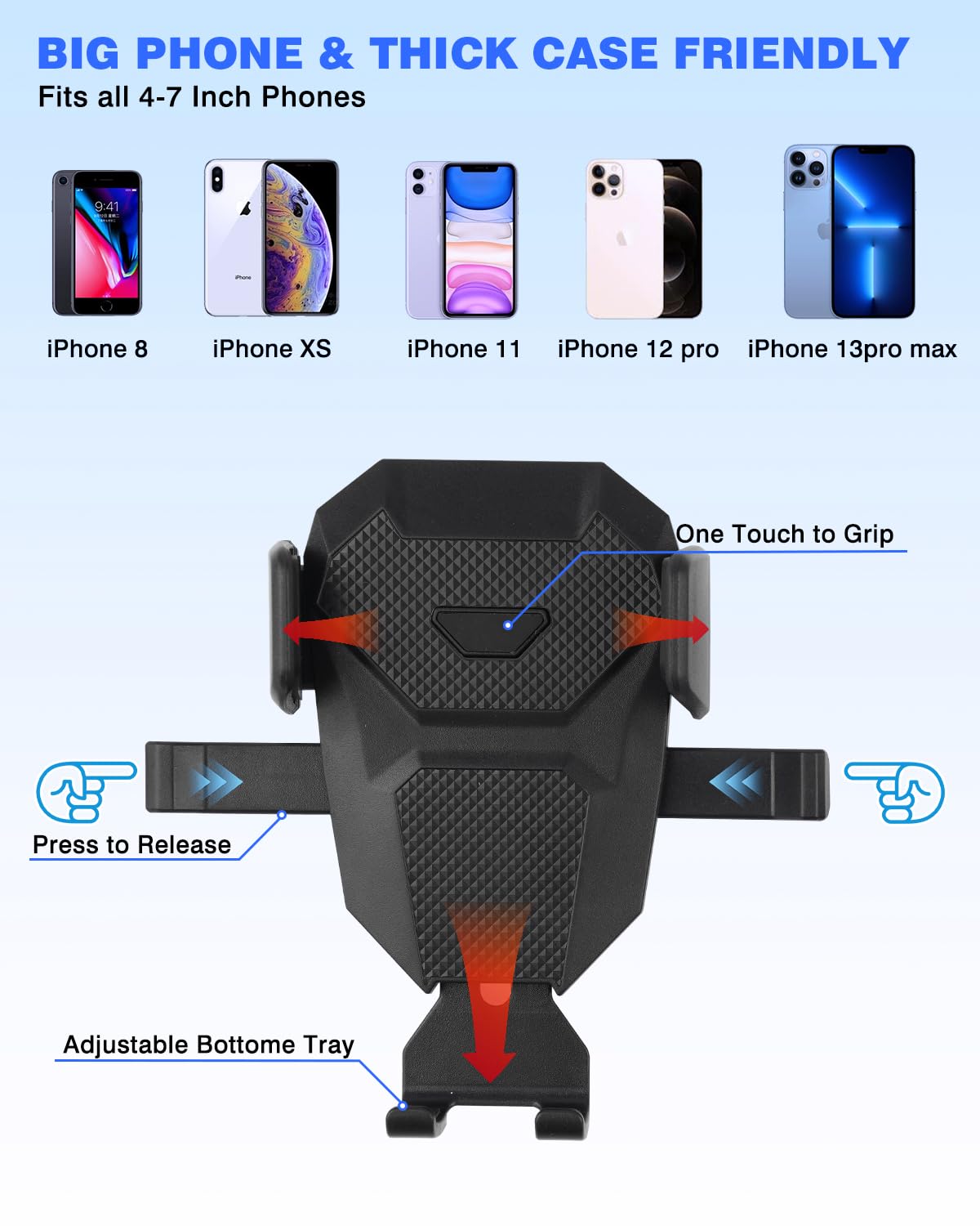 Karltys F150 Car Phone Holder For 2015-2020 Ford F-150 Accessories, Cell Phone Holder Air Vent Phone Mount For F-150, Never Bloc