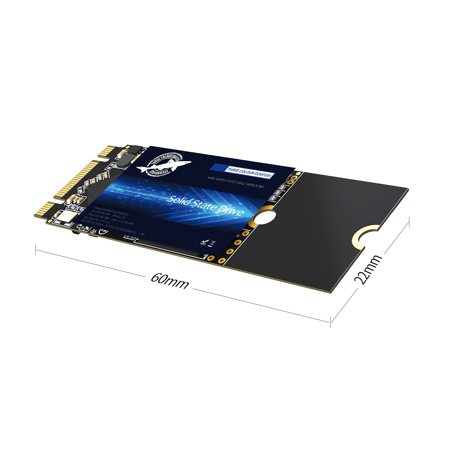 Ssd M.2 2260 500Gb Dogfish Ngff Internal Solid State Drive High Performance Hard Drive For Desktop Laptop Sata Iii 6Gb/S Include