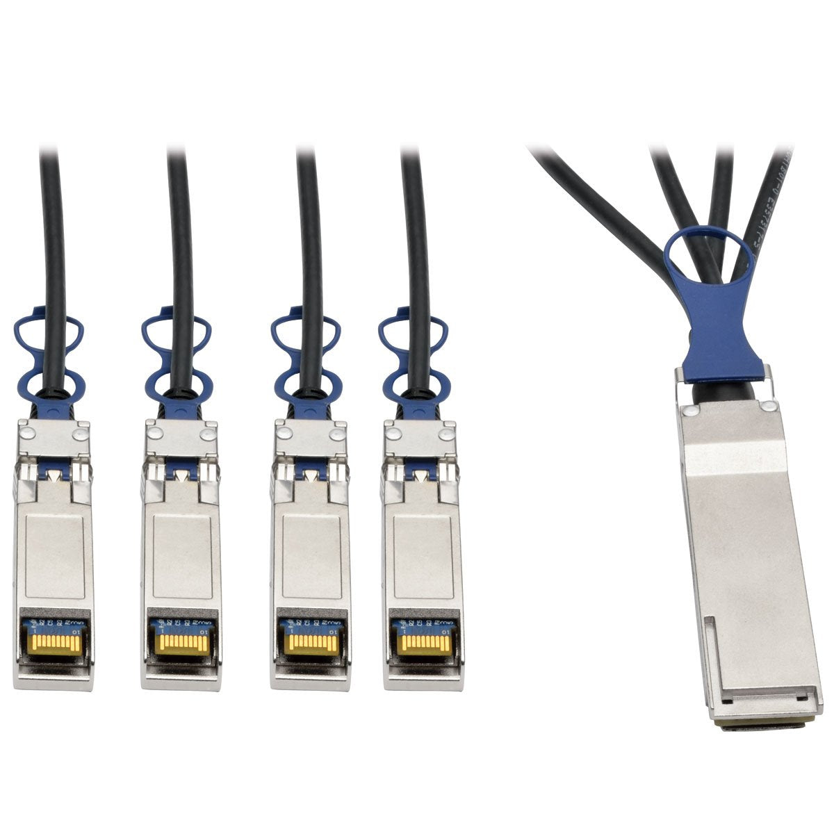 Tripp Lite 40Gbe Qsfp+ To 10Gbe Sfp+ Passive Copper Breakout Cable 3M, 10' (N281 03M Bk)