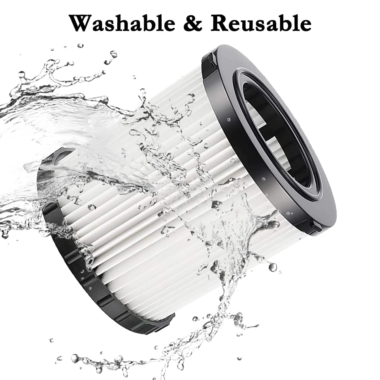 2 Pack Dcv5801H Wet/Dry Vacuum Hepa Replacement Filter Compatible With Dewalt Dcv580 & Dcv581H, Reusable And Washable