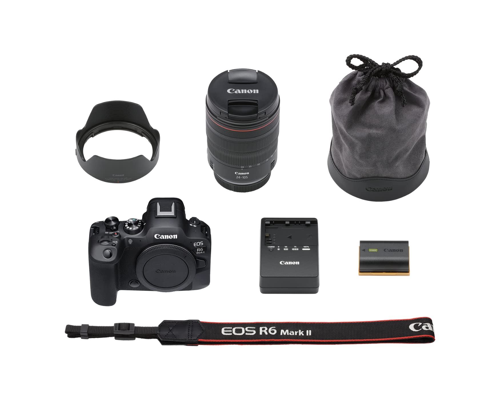 Canon EOS R6 Mark II Mirrorless Camera RF24 105mm F4 L USM Lens Kit, Hybrid Full Frame Camera, 24.2 Megapixel CMOS Sensor. Photo and Video Camera Capabilities, RF Mount, Black