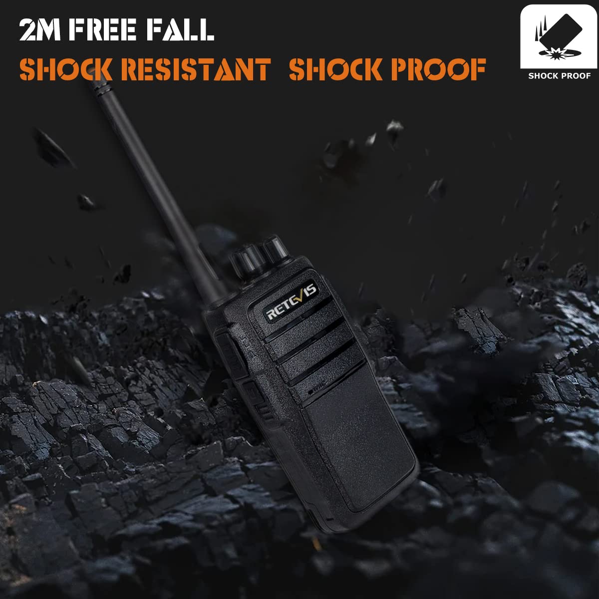 Retevis Rt21 Updated Walkie Talkies Adults, Two Way Radios Long Range Rechargeable, 3000Mah Battery, With Six Way Charger, For Security Warehouse Jobsite(6 Pack)