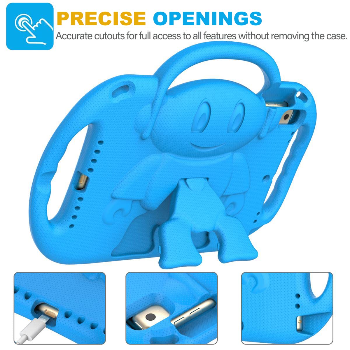 Suplik Kids Case For Ipad 9Th/8Th/7Th Generation, Ipad 10.2'' 2021/2020/2019 Kid Proof Case With Shoulder Strap Handle Stand For