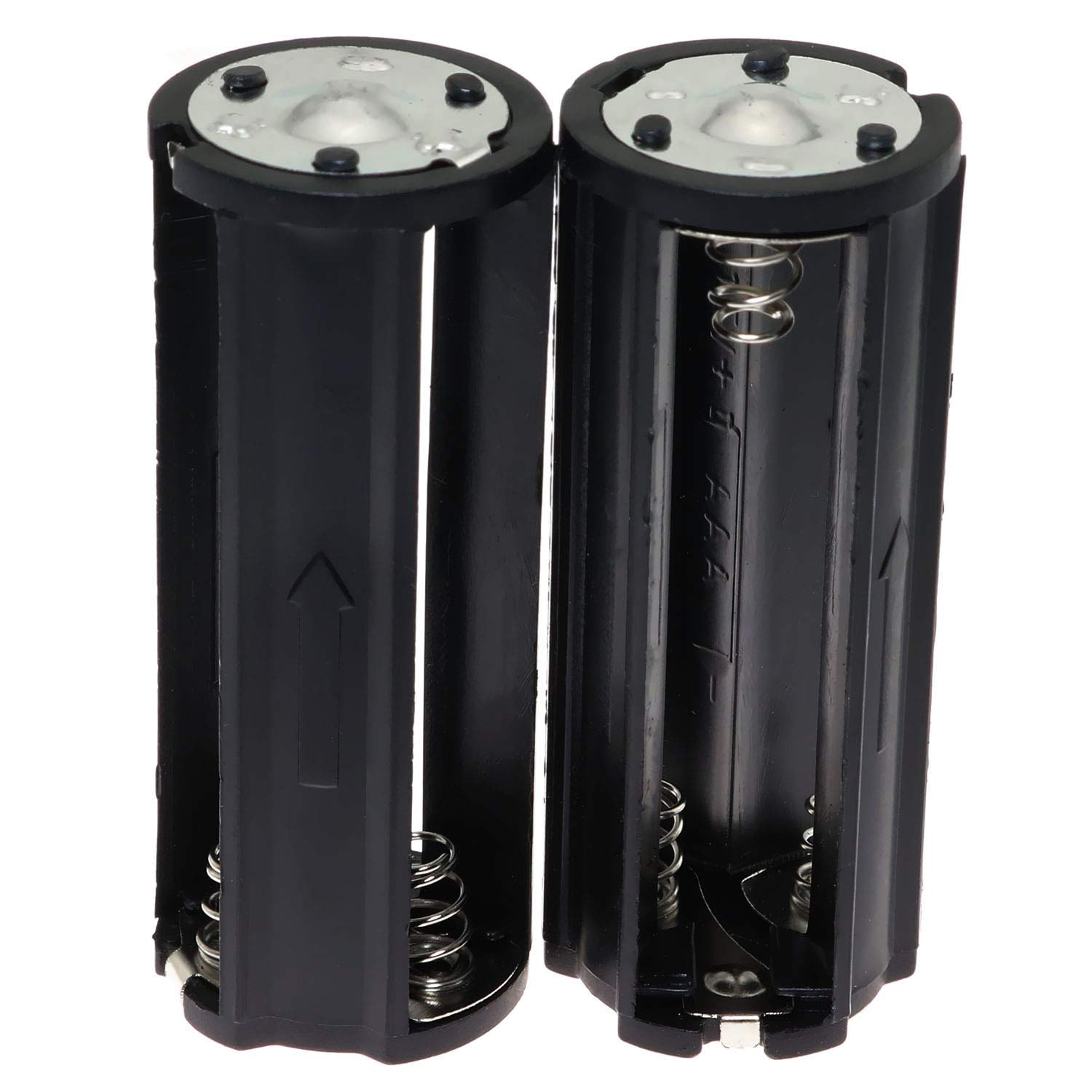 E Outstanding Aaa Battery Holder 2Pcs Black Cylindrical 3X1.5V Aaa Plastic Battery Storage Adapter Case Box For Flashlight Lamp