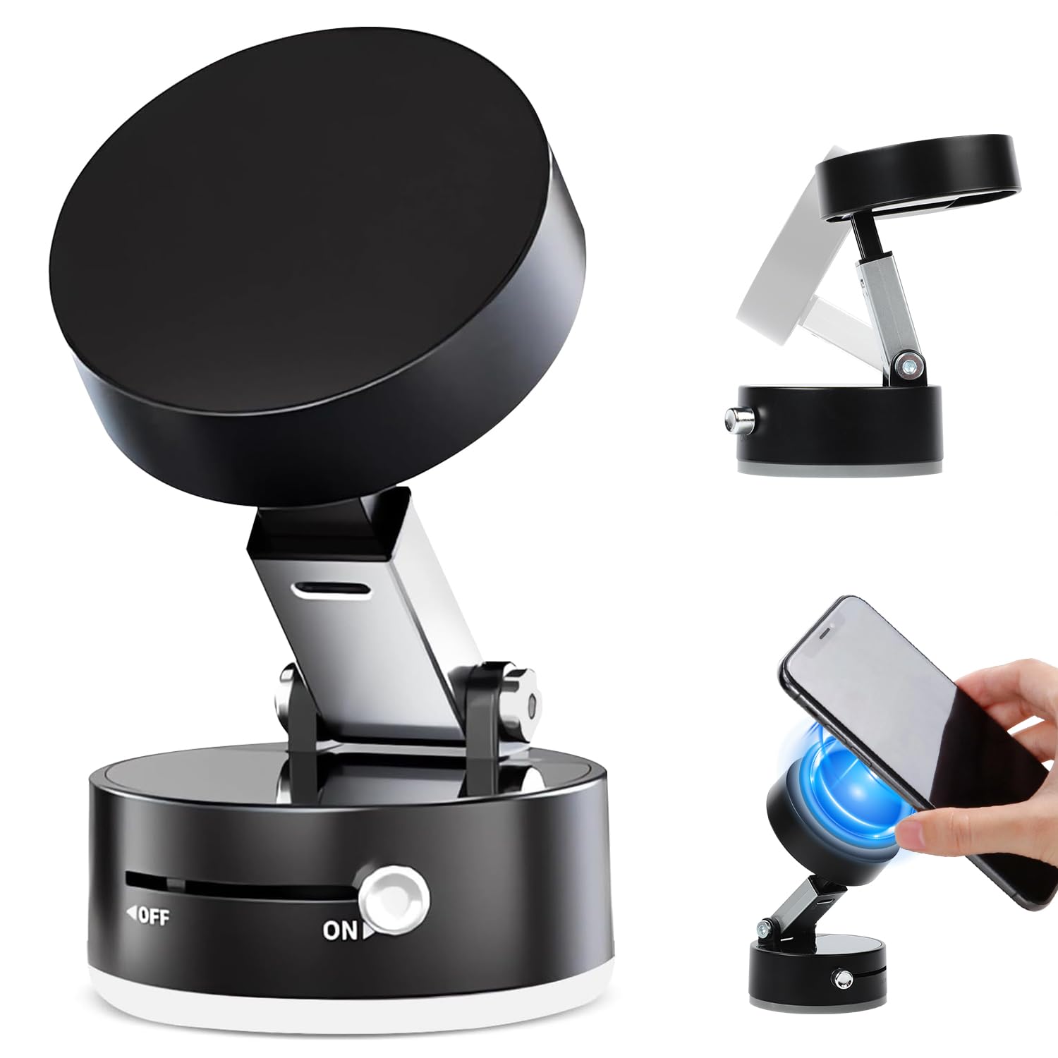 Enterlent Mobile Phone Vacuum Suction Cup Holder Foldable,Multifunctional Vacuum Suction Phone Holder,Vacuum Suction Car Phone M