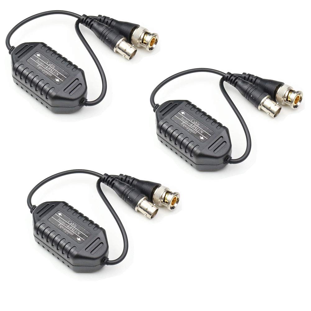Anhan Bnc Ground Loop Isolator Cctv Video Balun, Bnc Male To Bnc Female Adapters Connecter Coaxial Security Camera Ground Loop I