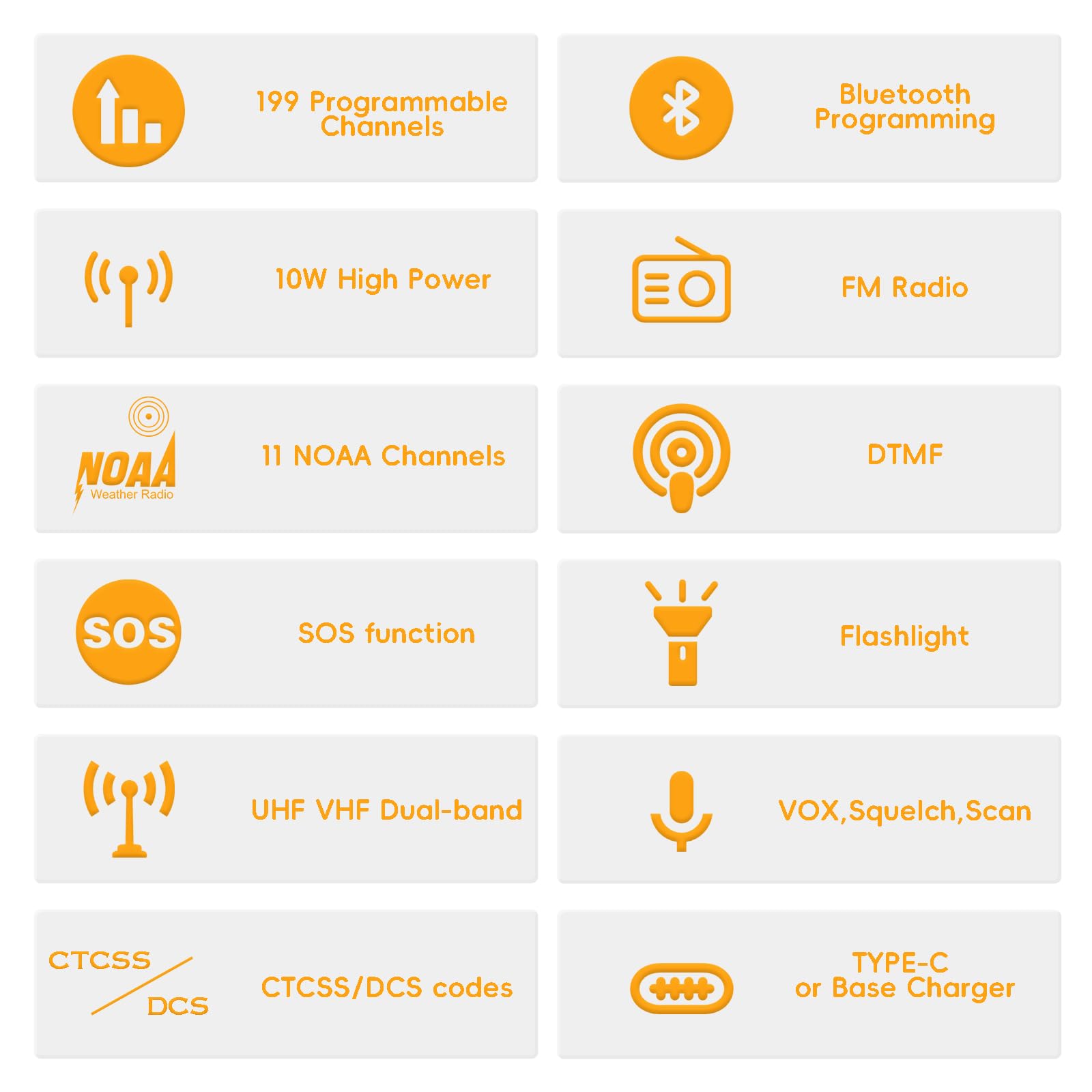 Tidradio Td H8 10Watt Ham Handheld Radio, Bluetooth Programming, Repeater Capable Dual Band Long Range Two Way Radios Walkie Tal