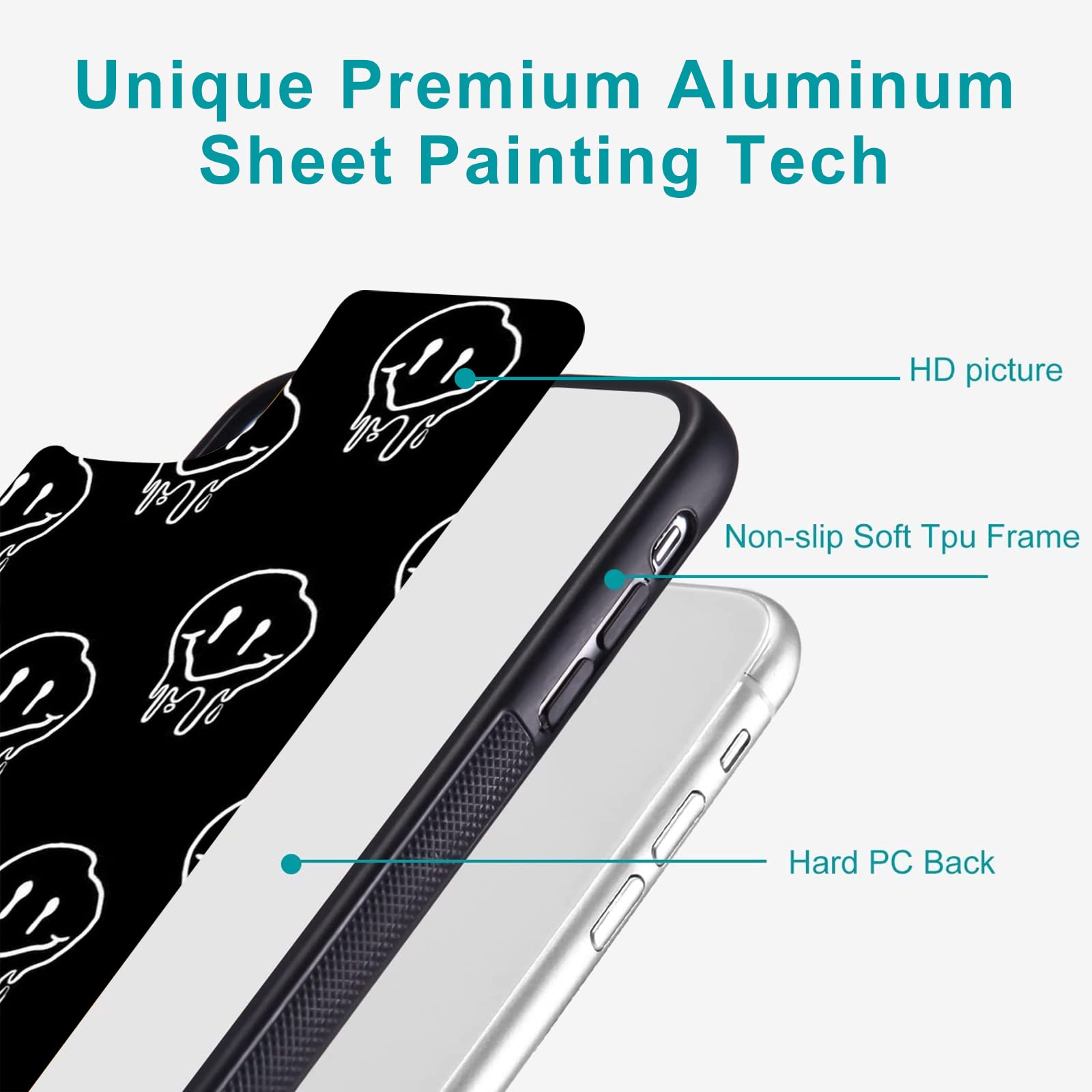 Unnkine Cute Face Case For Iphone 14 Pro Max Girls Women Lovely Face Pattern Design Soft Tpu Hard Back Shockproof Anti Scratch P