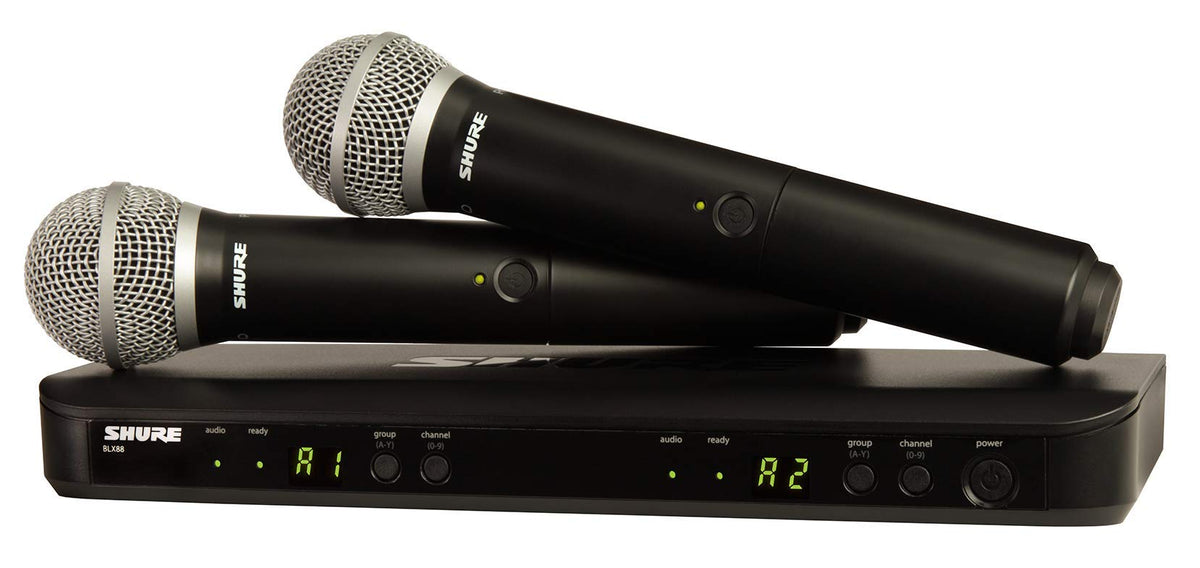 Shure Blx288/Pg58 Uhf Wireless Microphone System   Perfect For Church, Karaoke, Vocals   14 Hour Battery Life, 300 Ft Range | In