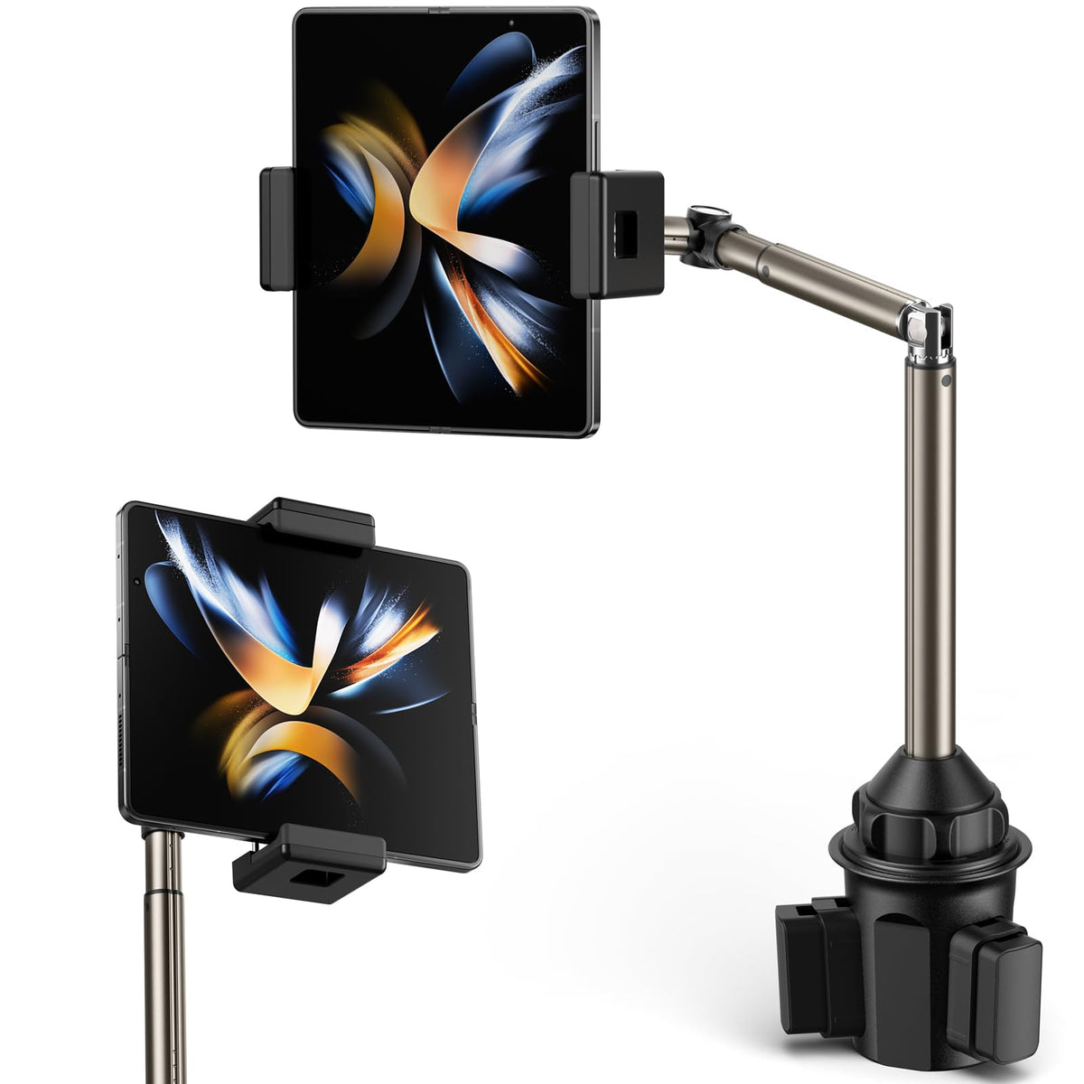 Jsaux Cup Holder Universal Mount For Foldable Phone, Car Truck Cradle Compatible With Ipad Mini, Samsung Galaxy Z Fold 6/5/4, Pi