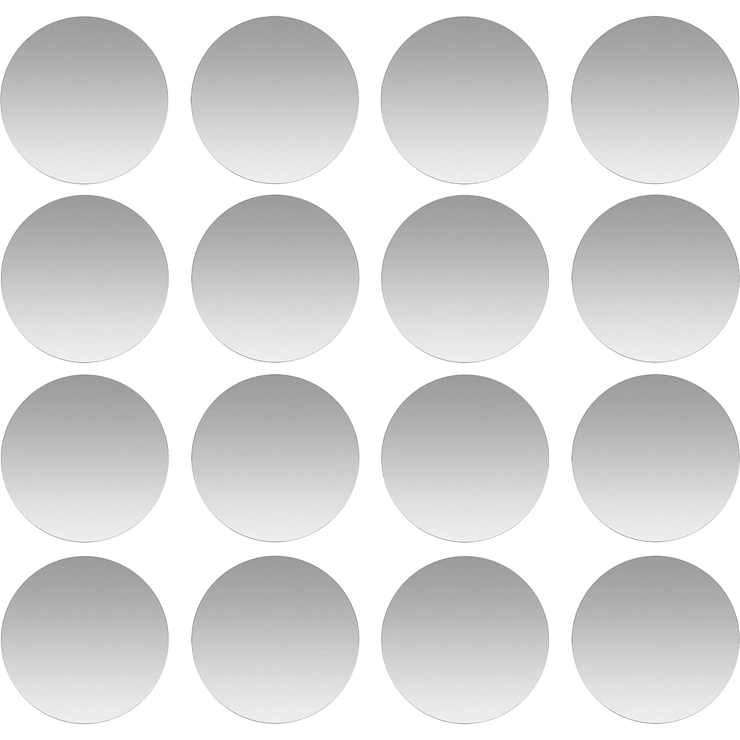 Phone Metal Plates For Magnetic Car Mount, Wall, Phone Holder. Replacement Set Of 16 Silver Round Iron Discs Without Holes. 3M A