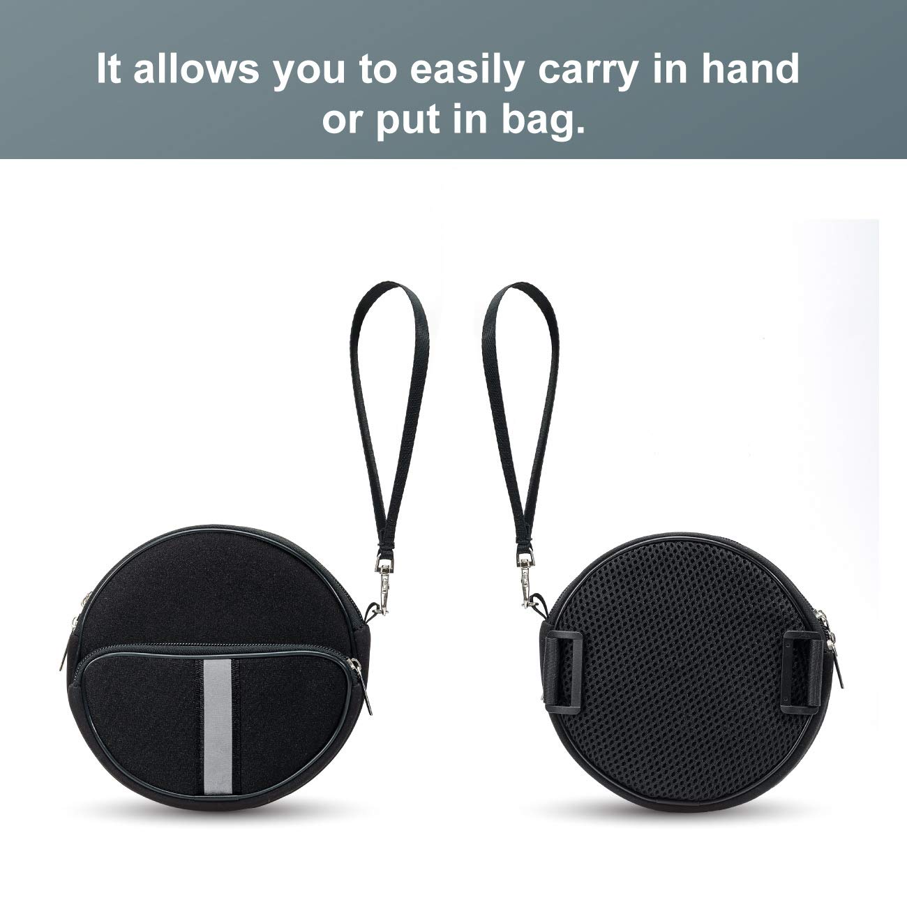 Portable Cd Player Holder With Cd Case, Water Resistant Fanny Pack With Wrist Strap For Women & Men (6.5Inch).