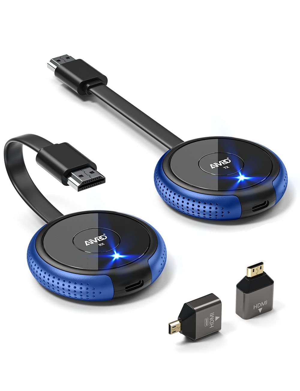 Hdmi Wireless Transmitter And Receiver 4K, Aimibo Wireless Hdmi Extender Live Streaming Video/Audio No Lag For Laptop, Pc, Cable