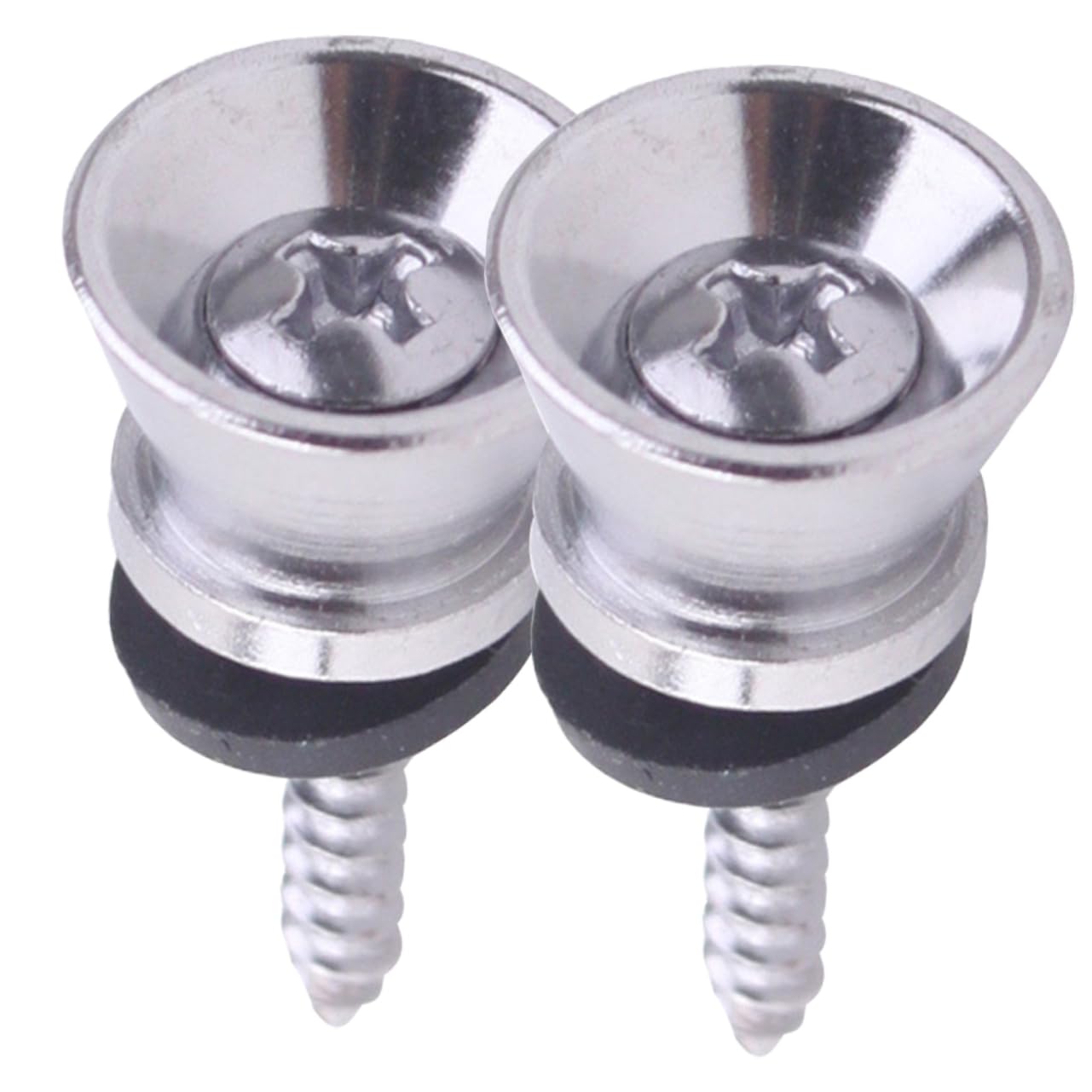 BESPORTBLE 2pcs Metal Guitar Strap Buttons Screws Heavy Duty Mushroom Head Strap Locks for Electric Acoustic Guitar Bass Ukulele