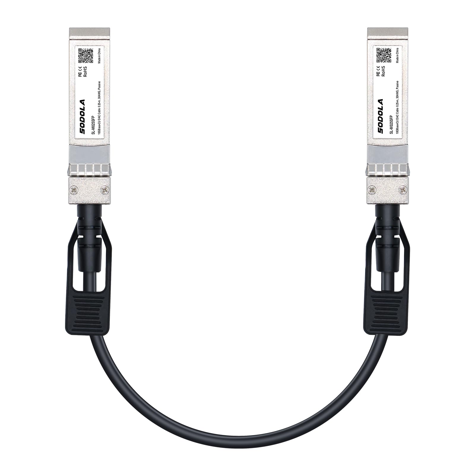 Sodola Sfp+ Cable, 10G Sfp+ Dac, 0.25M(0.82Ft), Passive Direct Attach Copper Twinax Cable For Cisco Sfp H10Gb Cu0.25M, Ubiquiti