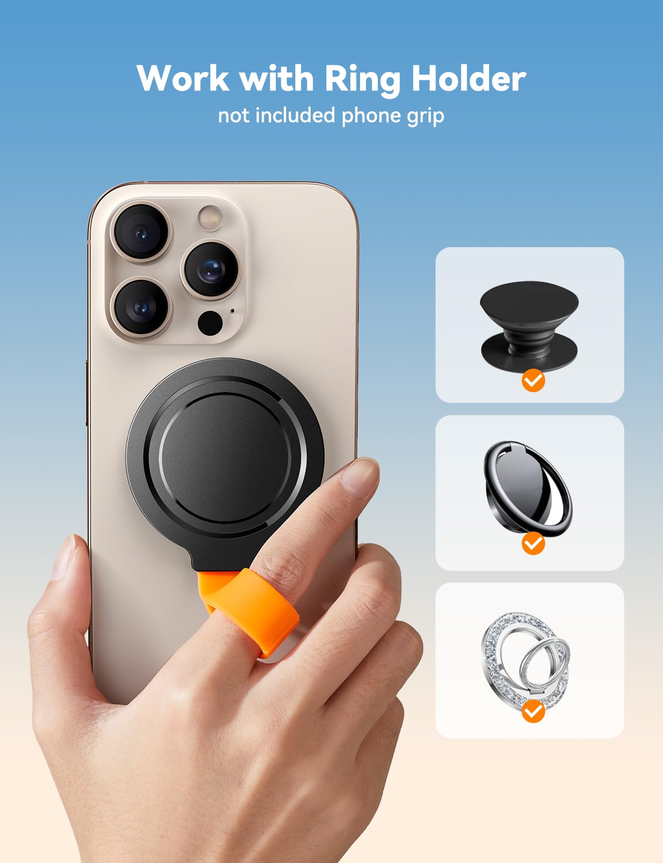 Magnetic Phone Grip Holder For Magsafe [Not Include Phone Grip] [24X Super-Strong Magnet] Compatible With Magsafe Accessories Fo