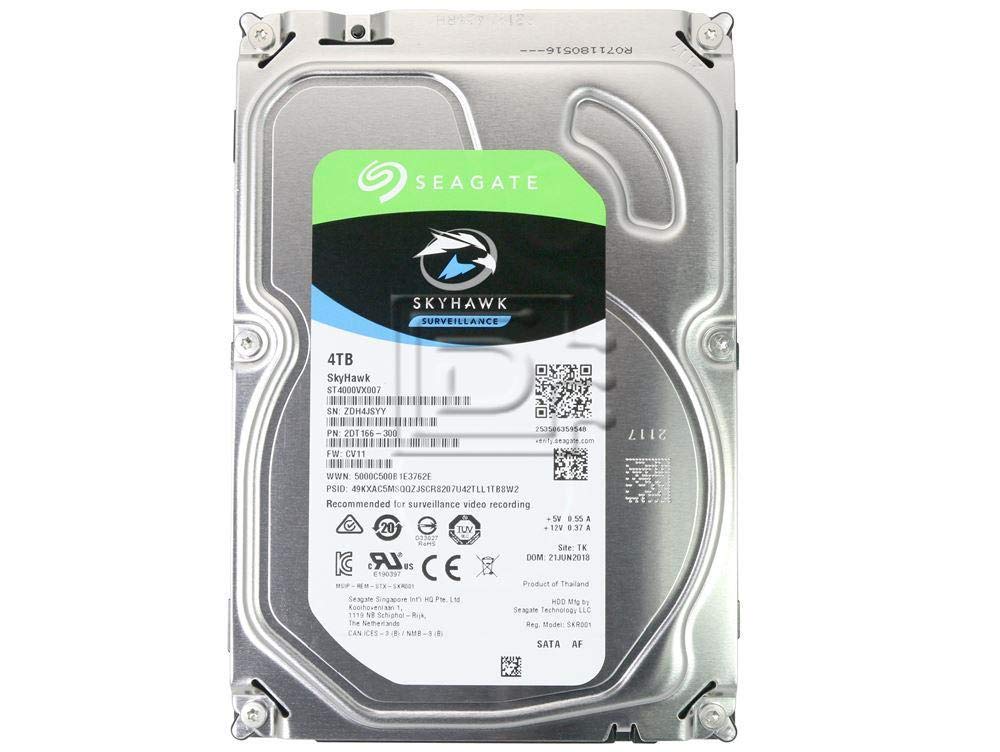 Seagate SkyHawk 4TB Surveillance Internal Hard Drive HDD � 3.5 Inch SATA 6Gb/s 64MB Cache for DVR NVR Security Camera System with Drive Health Management (ST2000XV008)