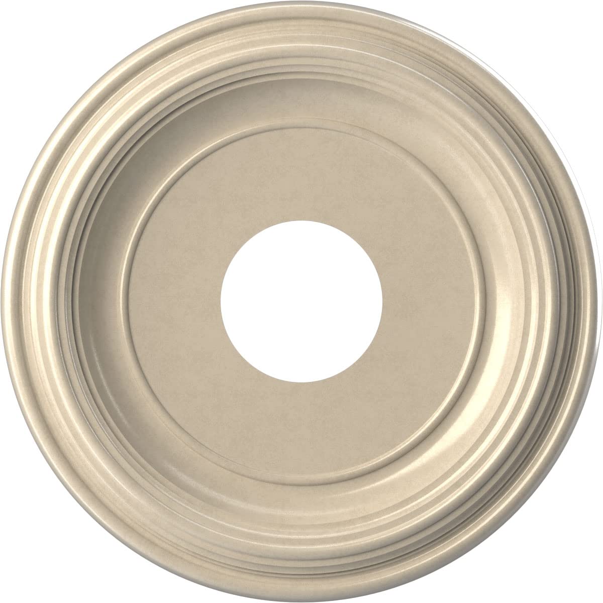 Ekena Millwork 13OD x 3 1/2ID x 1 1/4P Traditional Thermoformed PVC Ceiling Medallion (Fits Canopies up to 7 1/2), Universal Met